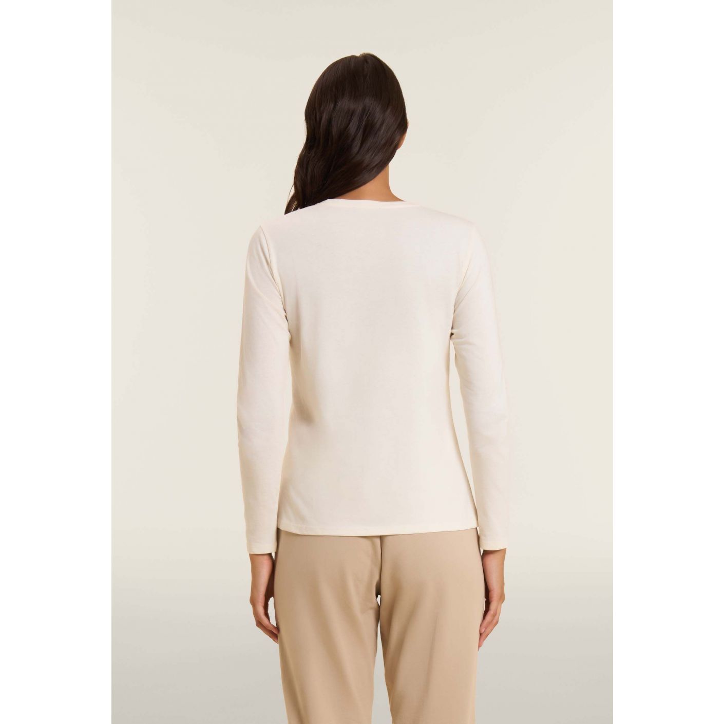 Freddy T-Shirt manica lunga con banda logata sulle spalle Bianca da Donna