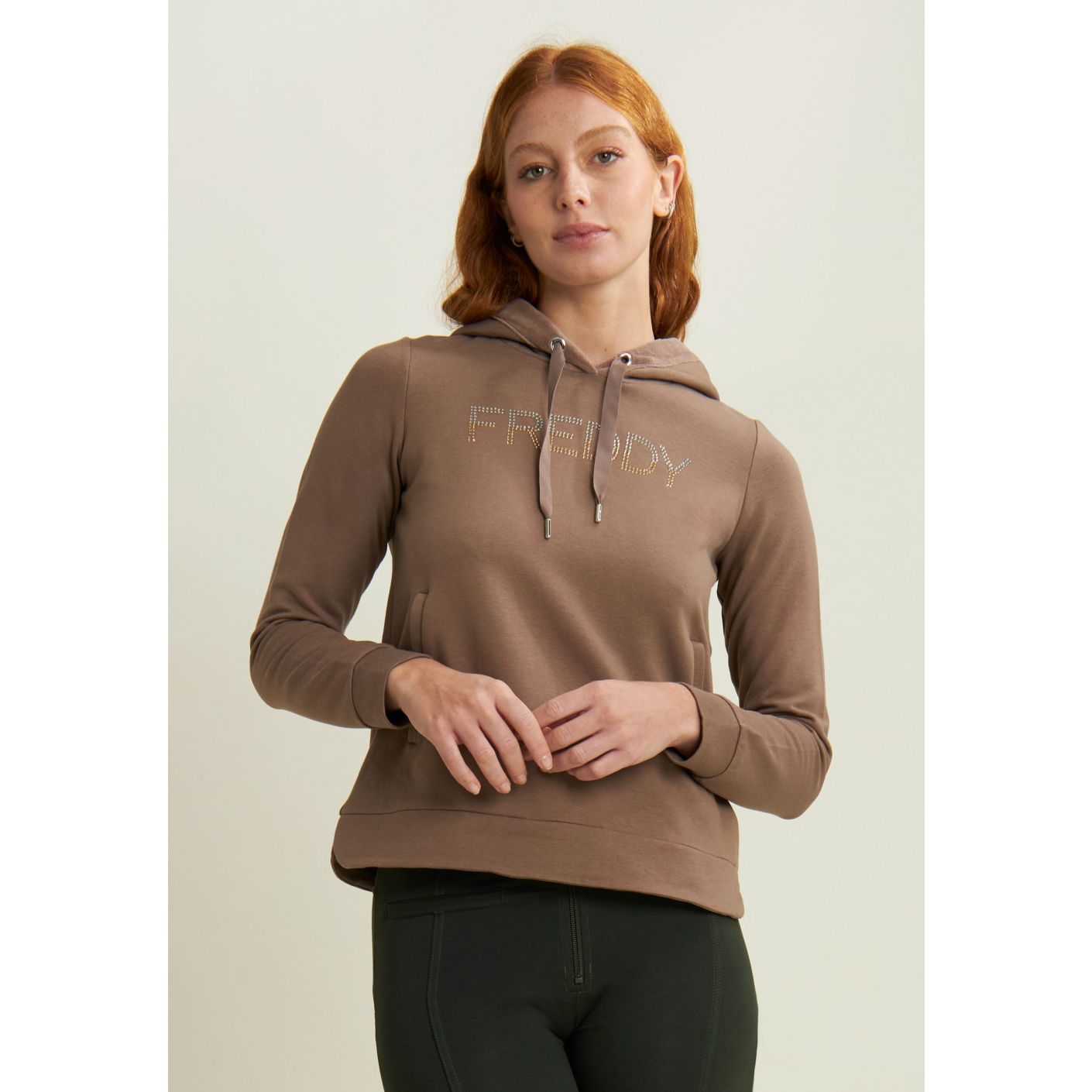 Freddy Hoodie with Velvet Lining Brown for Women