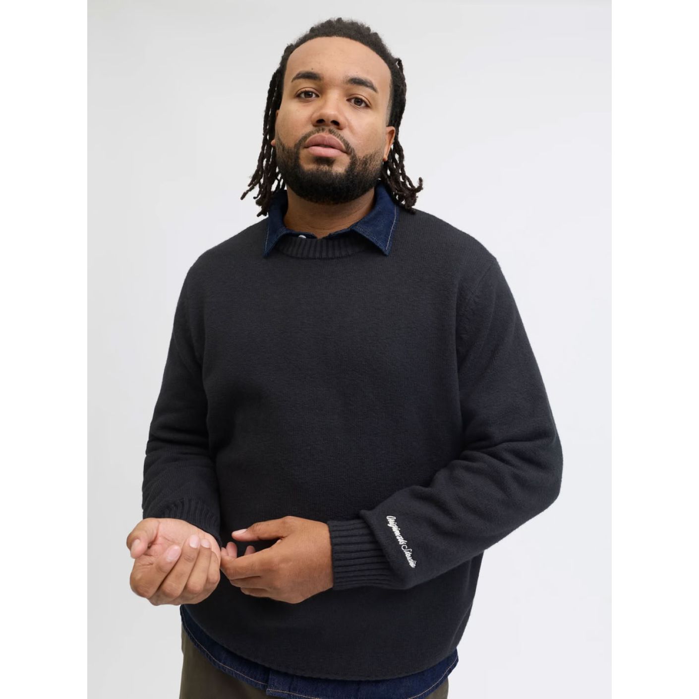 Jack & Jones Pullover Plus Size Jornorrebro Black da Uomo