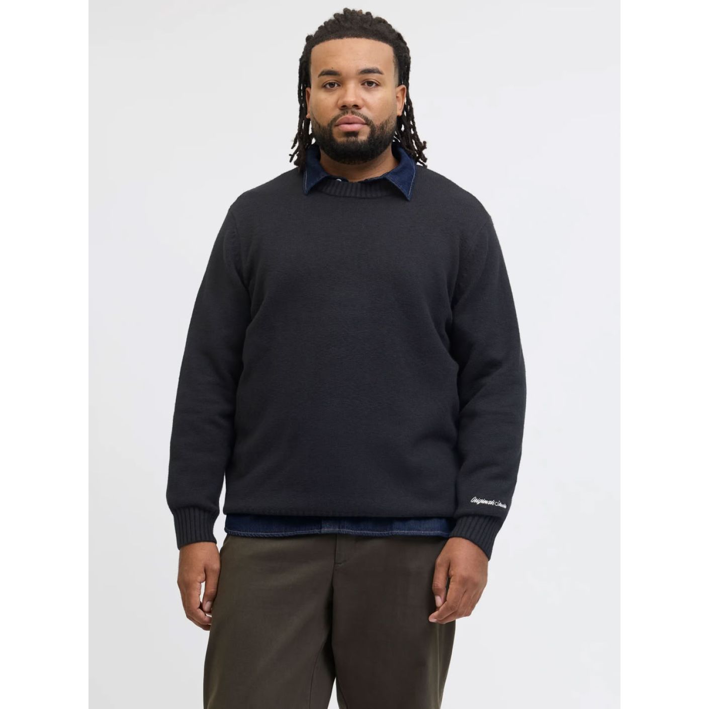 Jack & Jones Pullover Plus Size Jornorrebro Black da Uomo