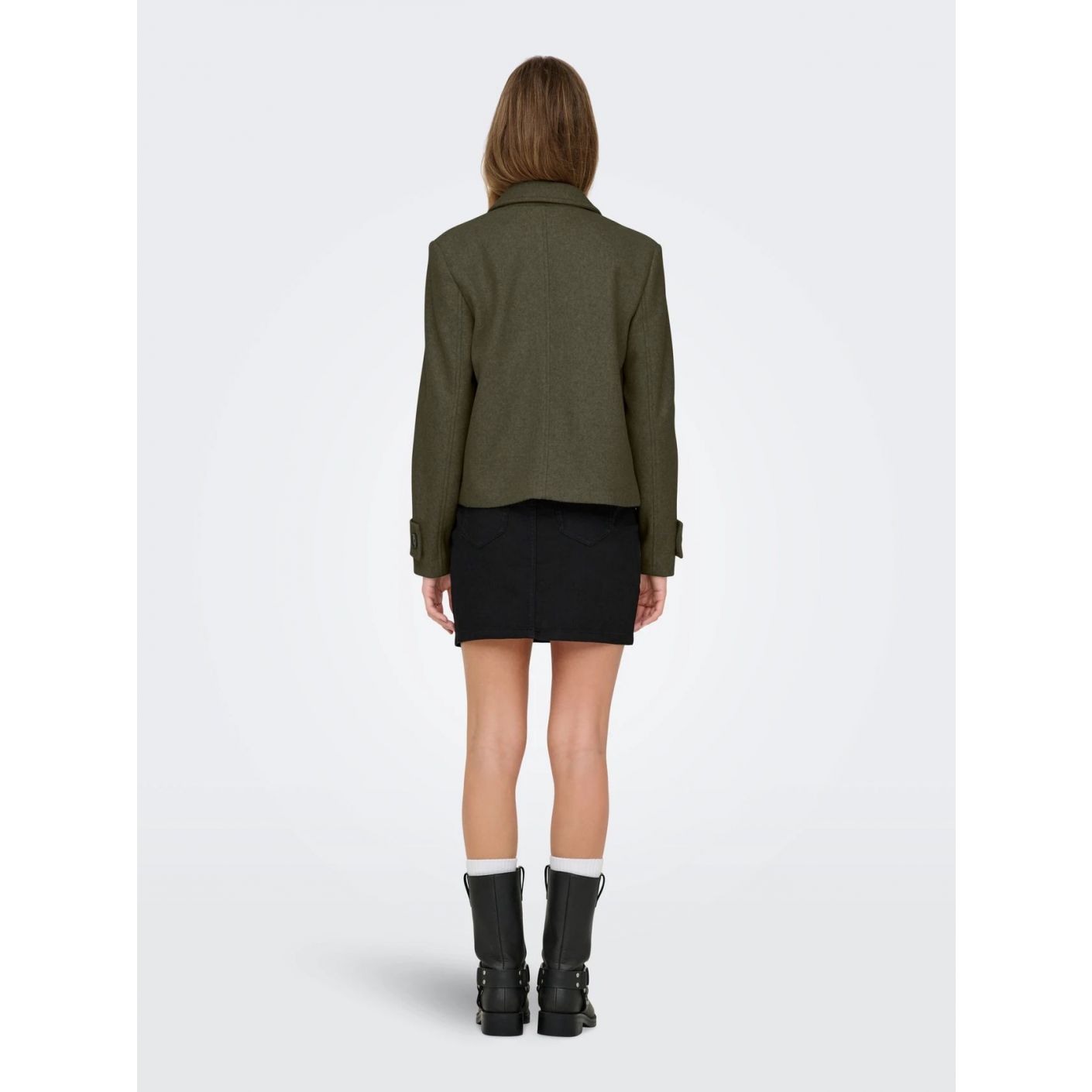 Only Cappotto Onlfreja Stone Gray da Donna