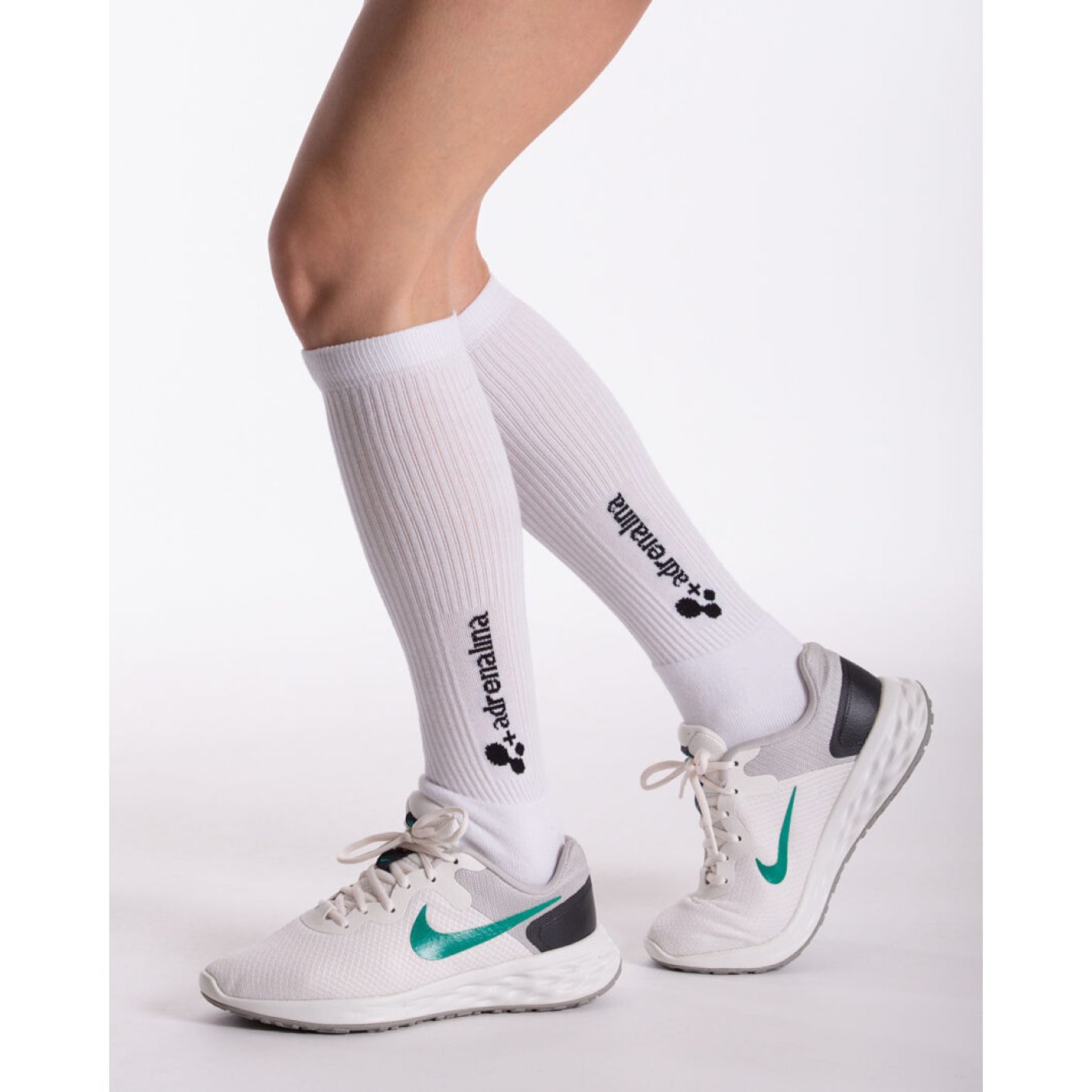 Adrenalina Long Tubular Socks White/Black