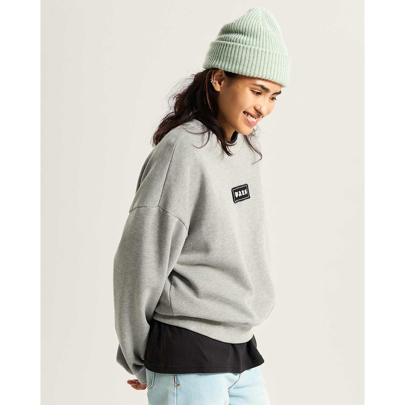 Vans Felpa Donna Upworn Retro Crew Grigia da Donna