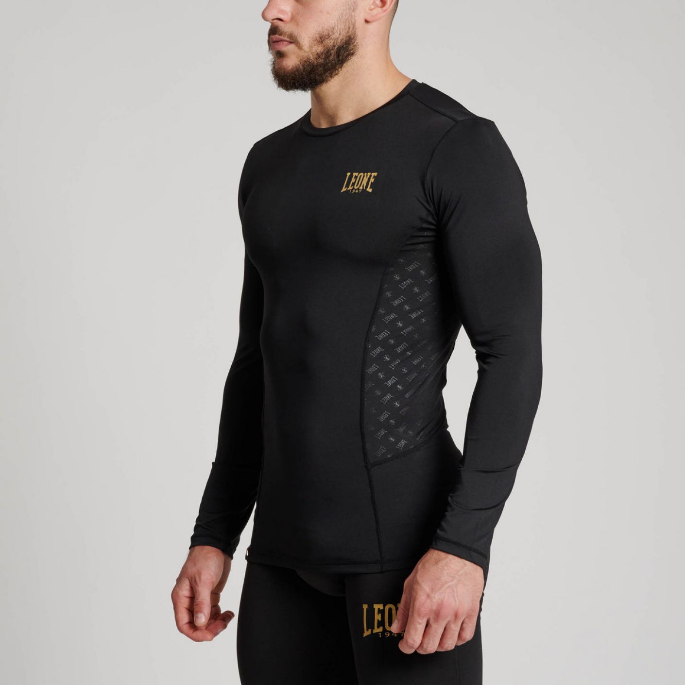 Leone Maglia Compression DNA a manica lunga Nera da Uomo