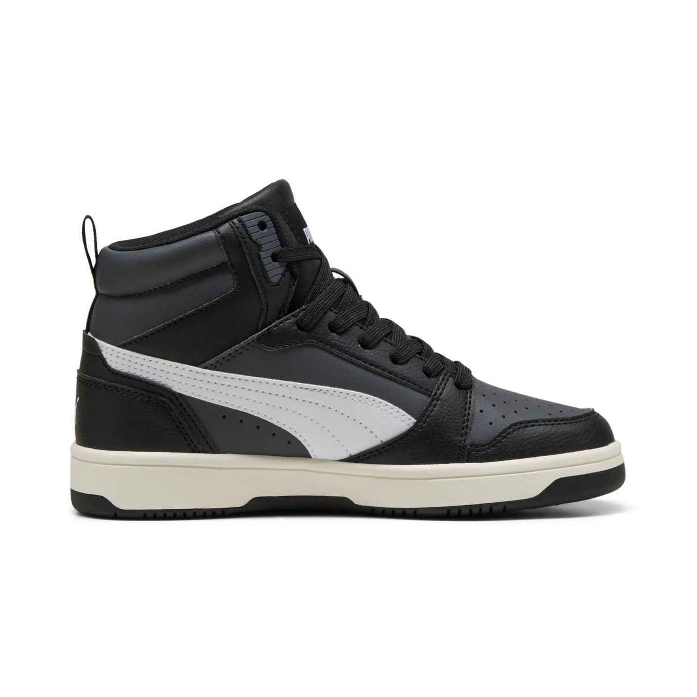 Puma Rebound V6 Mid Junior Schwarz/Weiß/Dusky Grey