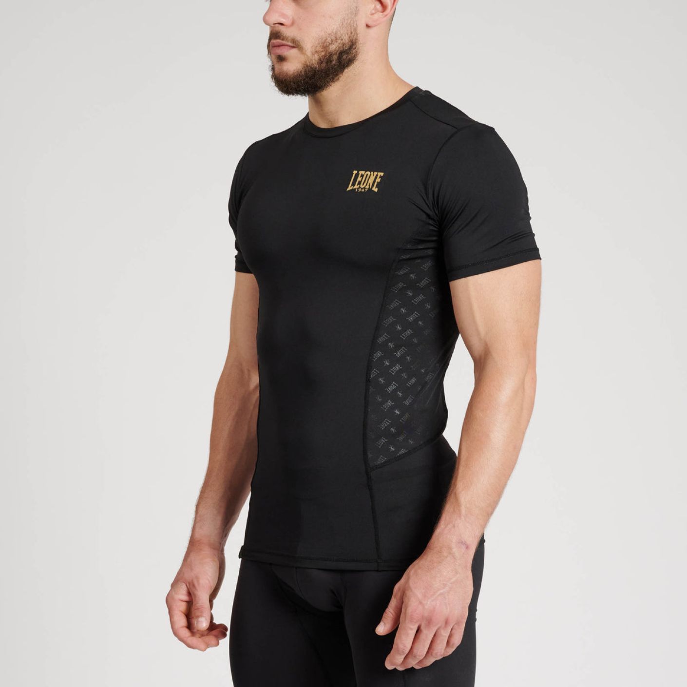 Leone T-Shirt Rashguard DNA Schwarz für Herren