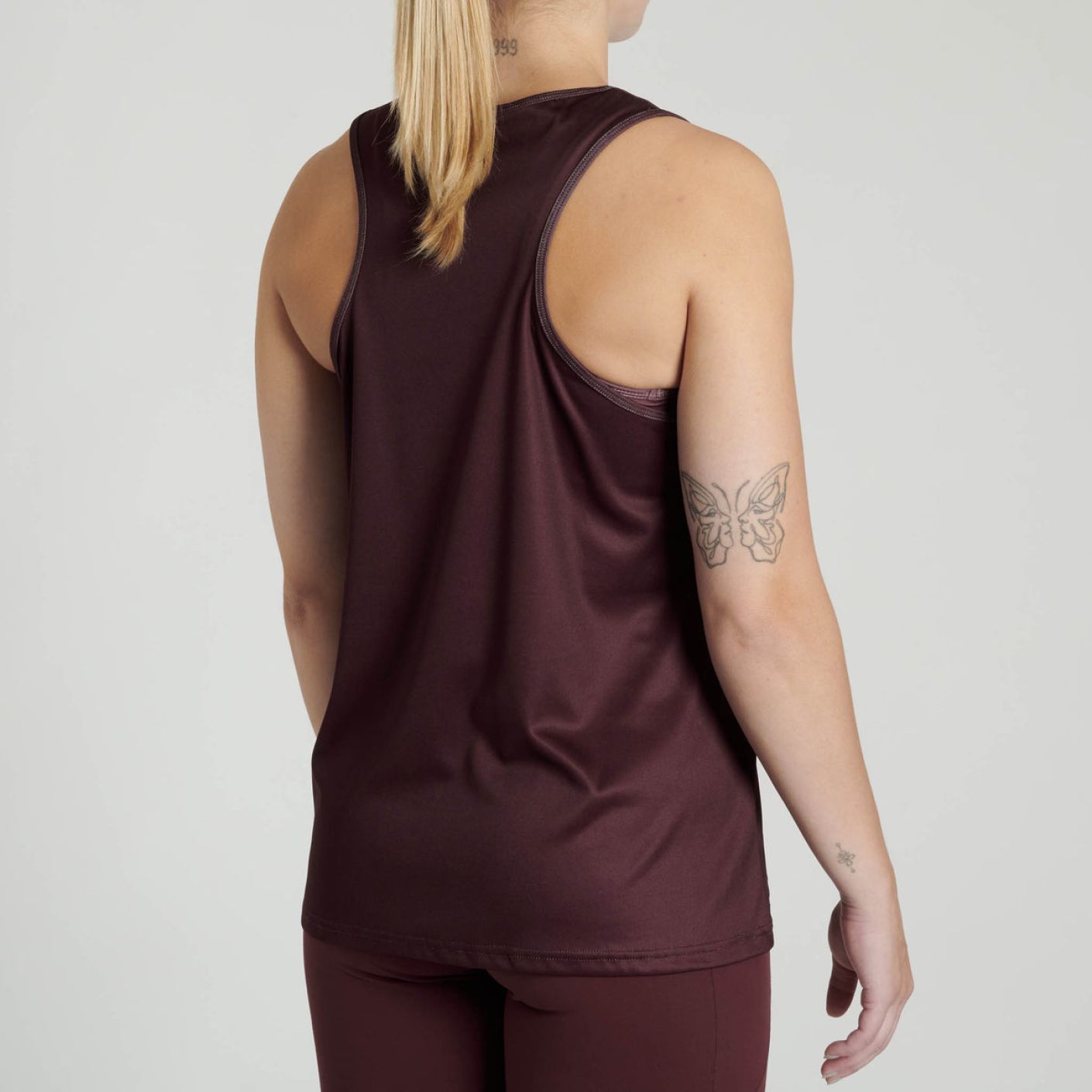 Damen-Tanktop mit Auberginen-Logo und Löwe