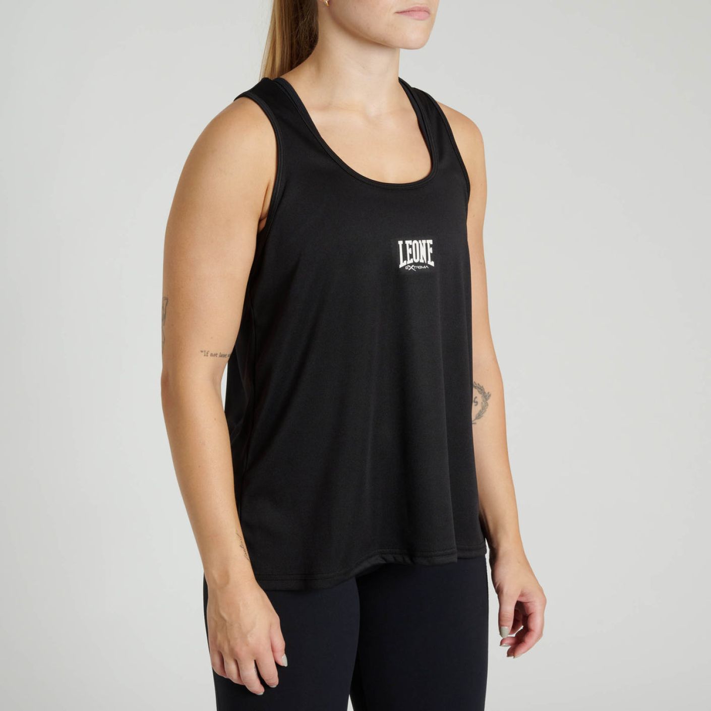 Schwarzes Tanktop mit Löwenlogo für Damen