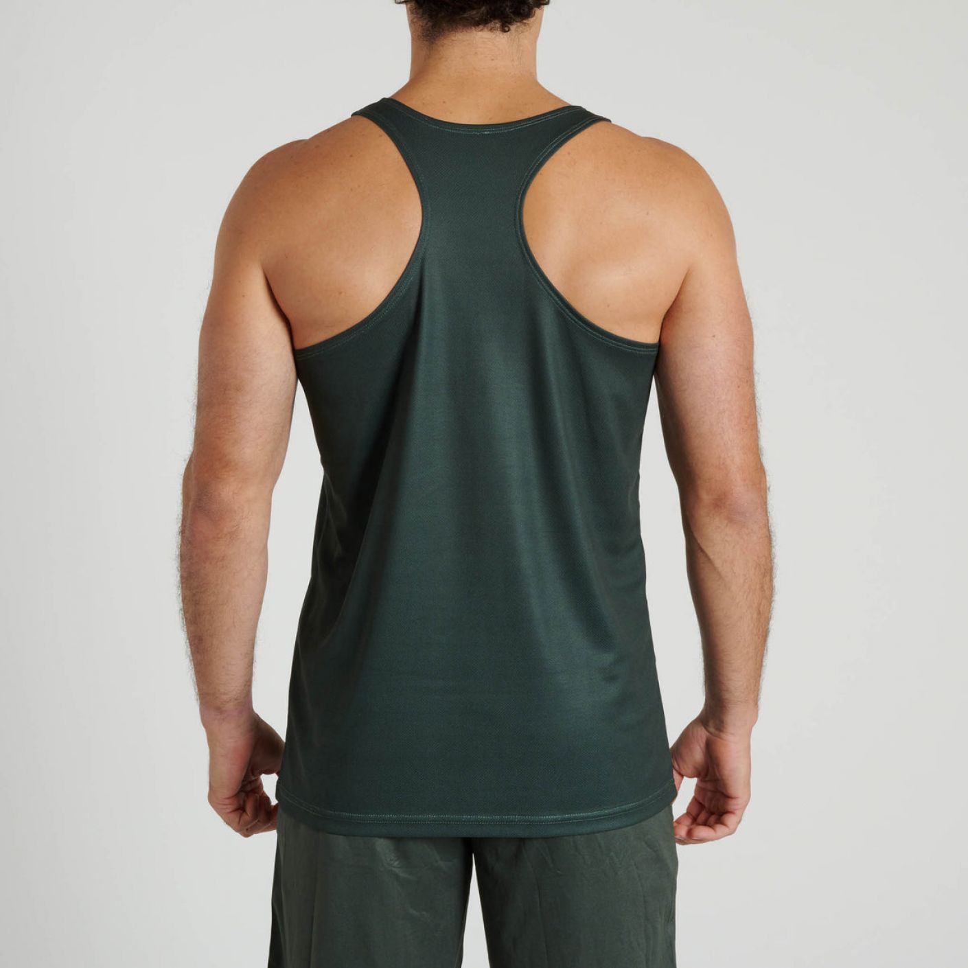 Leone Canotta Logo Verde da Uomo