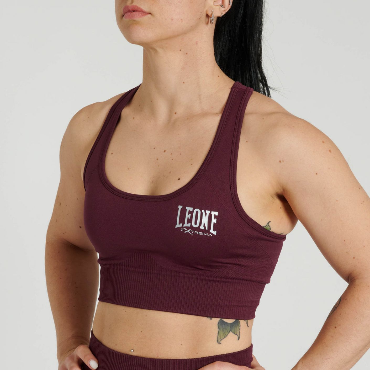 Leone Top Logo Melanzana da Donna