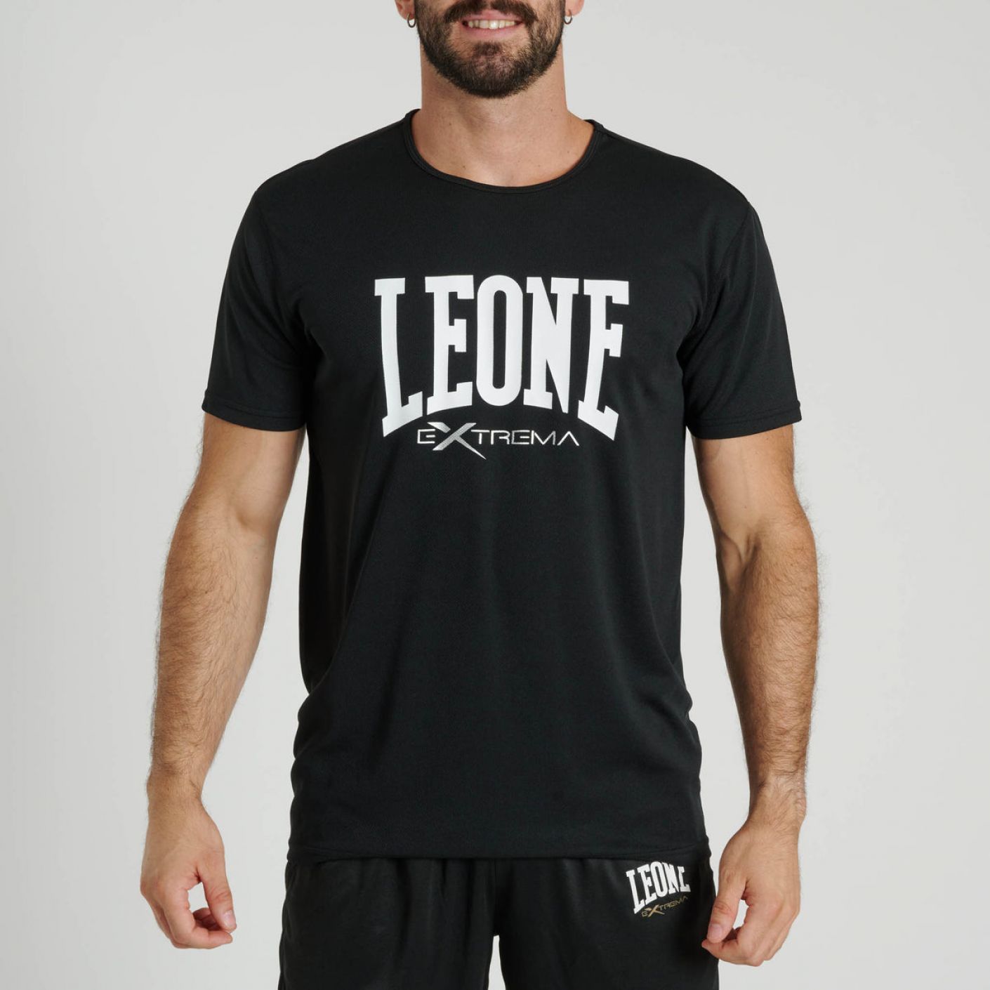 Leone T-Shirt Logo Black da Uomo