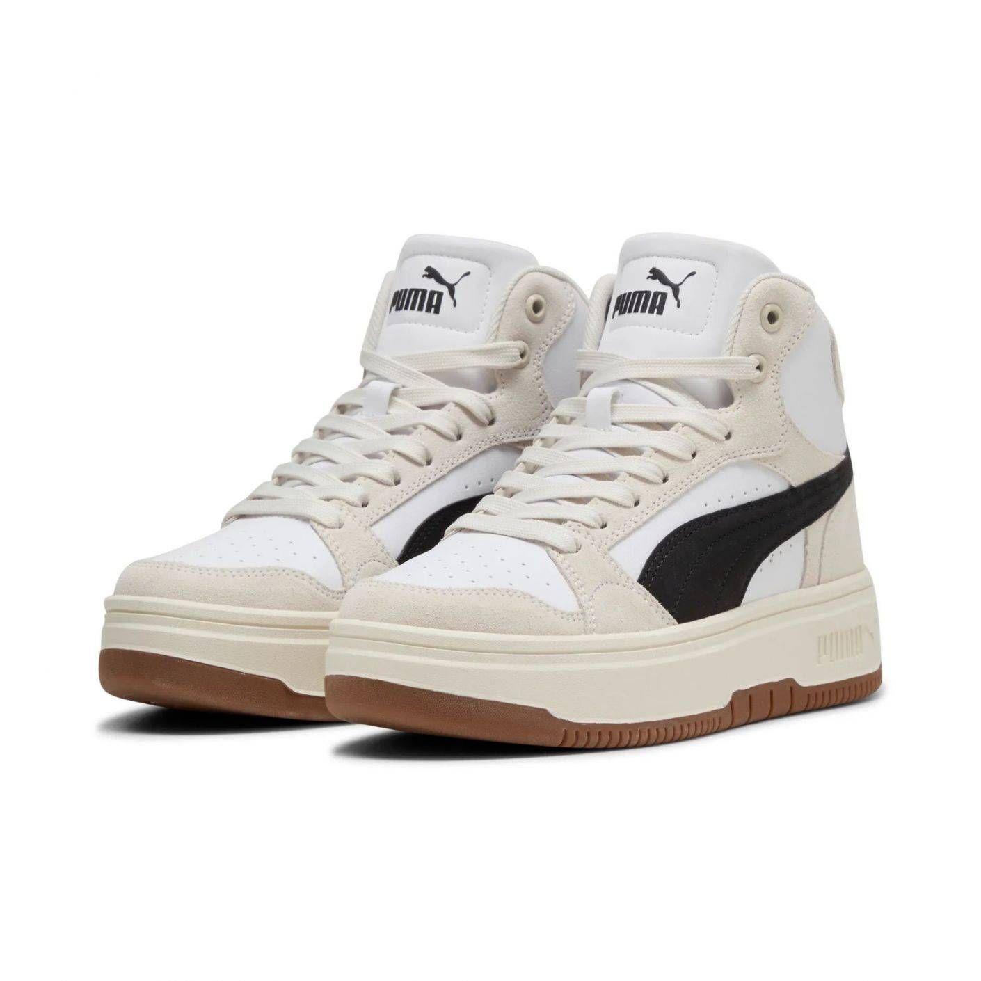 Puma Rebound Femme Mid SD White/Black/Frosted Ivory da Donna