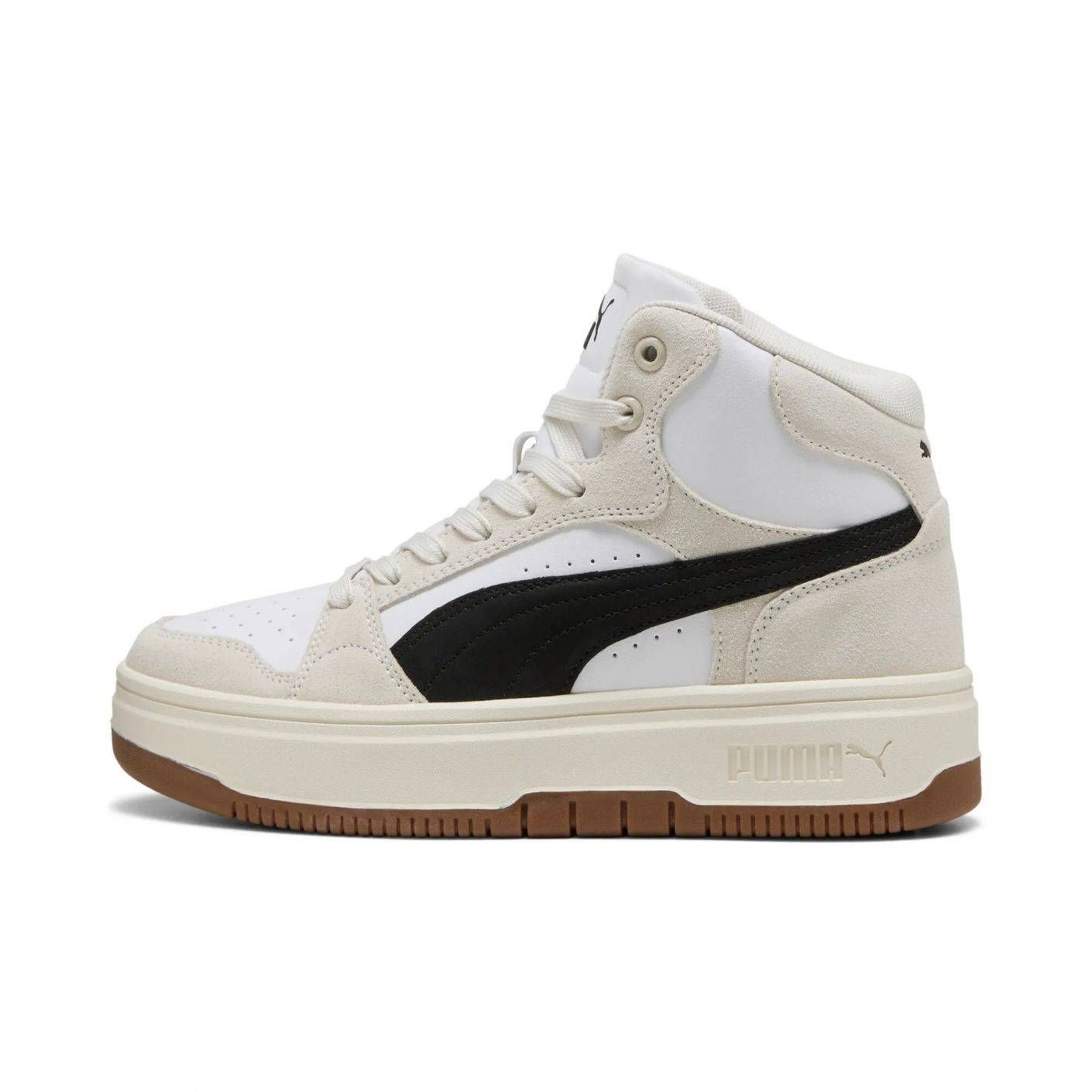 Puma Rebound Femme Mid SD Weiß/Schwarz/Frosted Ivory für Damen