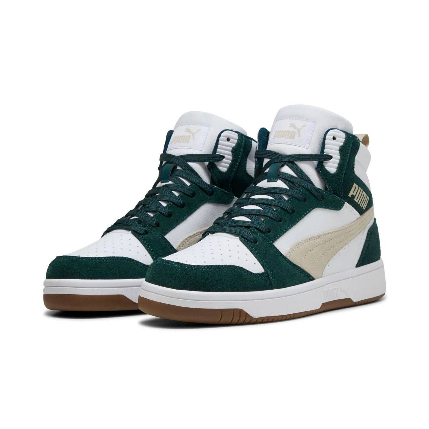 Puma Rebound V6 SD Weiß/Wüstenstaub/Grünes Terrain