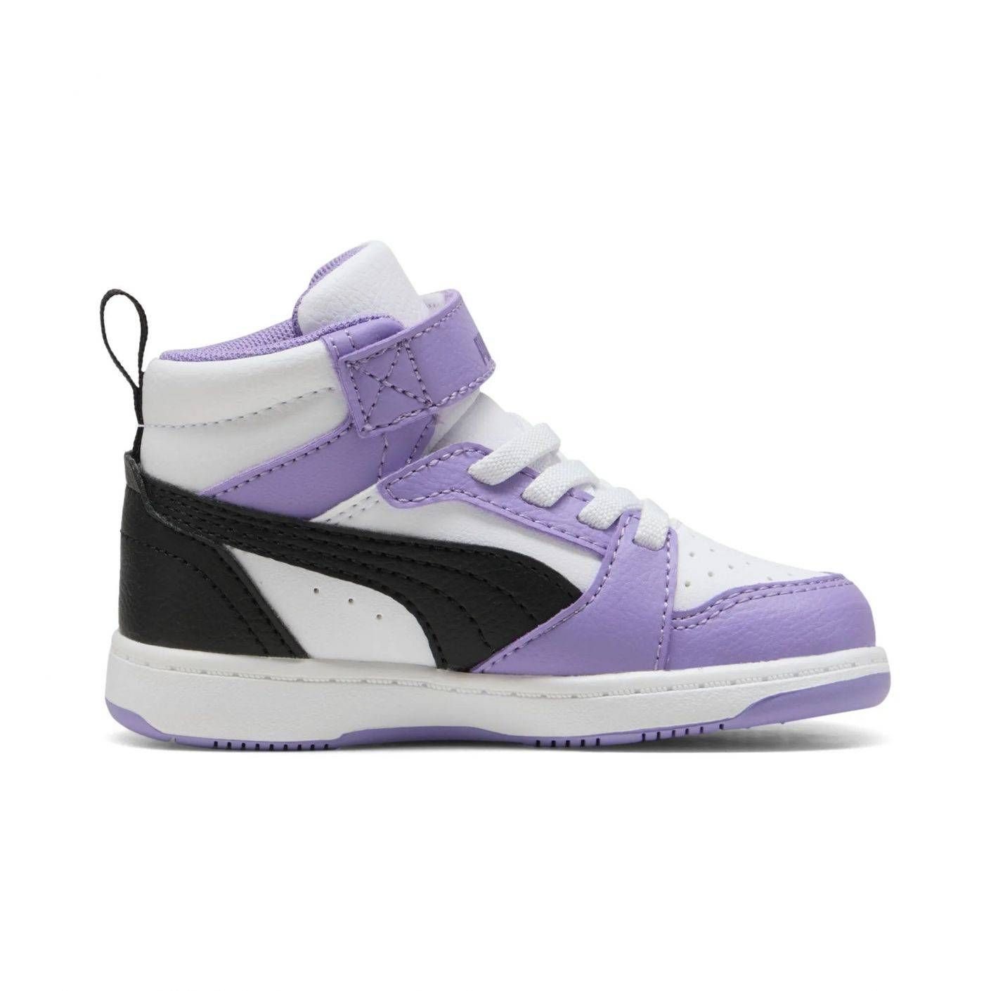 Puma Rebound V6 Mid AC+Kleinkind Team Violett/Schwarz/Weiß