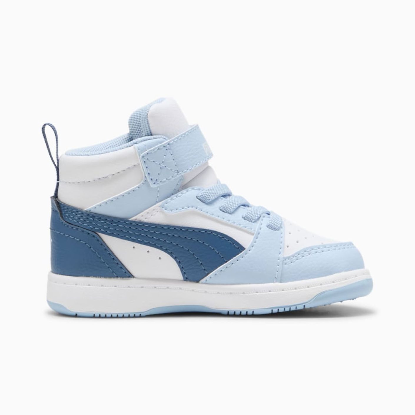 Puma Rebound V6 Mid AC+Infant White/Dark Indigo/Haute Tropic 