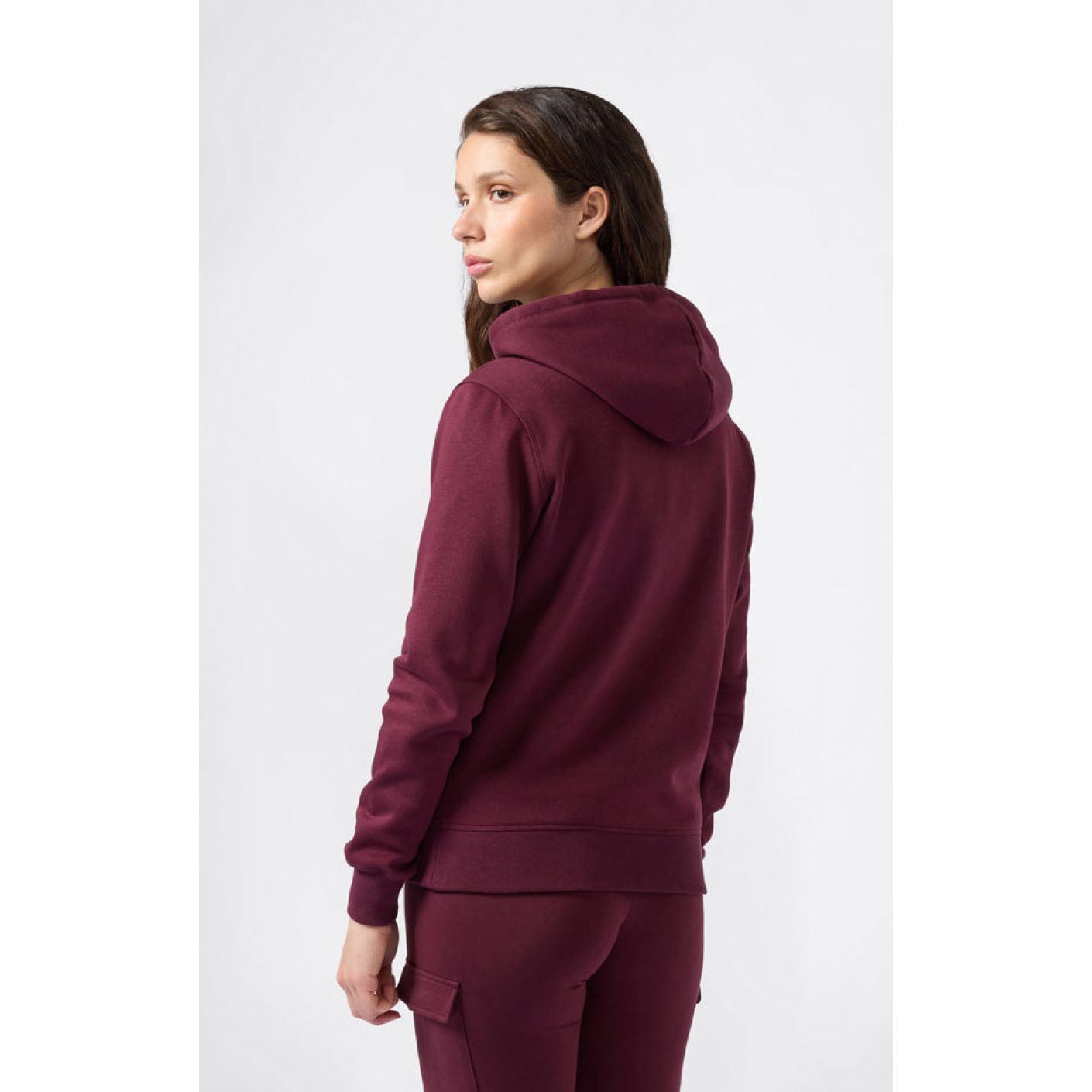 Champion Hoodie mit großem gesticktem Logo Bordeaux für Damen