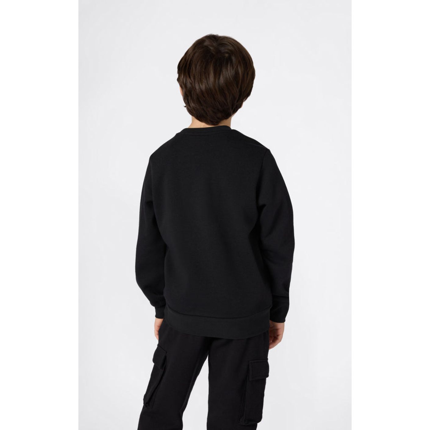 Champion Sweatshirt mit Rundhalsausschnitt und Script-Logo Schwarz für Kinder