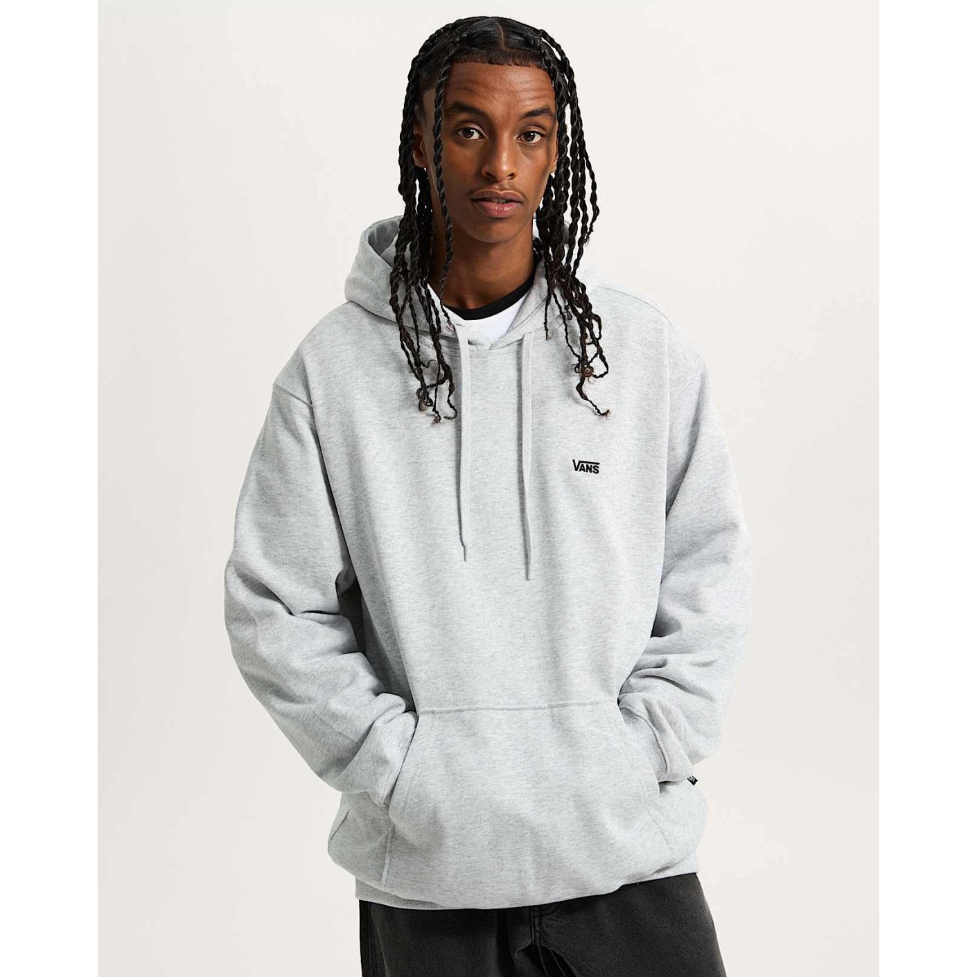 Vans Felpa Left Chest Logo II Grigia da Uomo