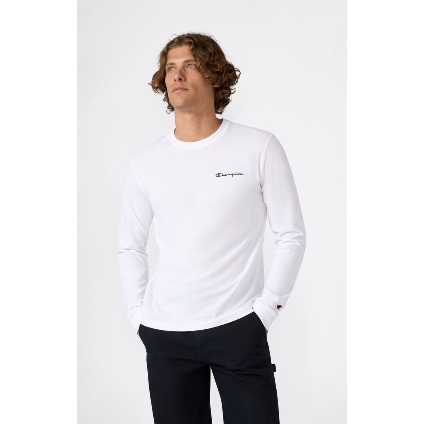 Champion T-Shirt manica lunga Icons Bianca da Uomo