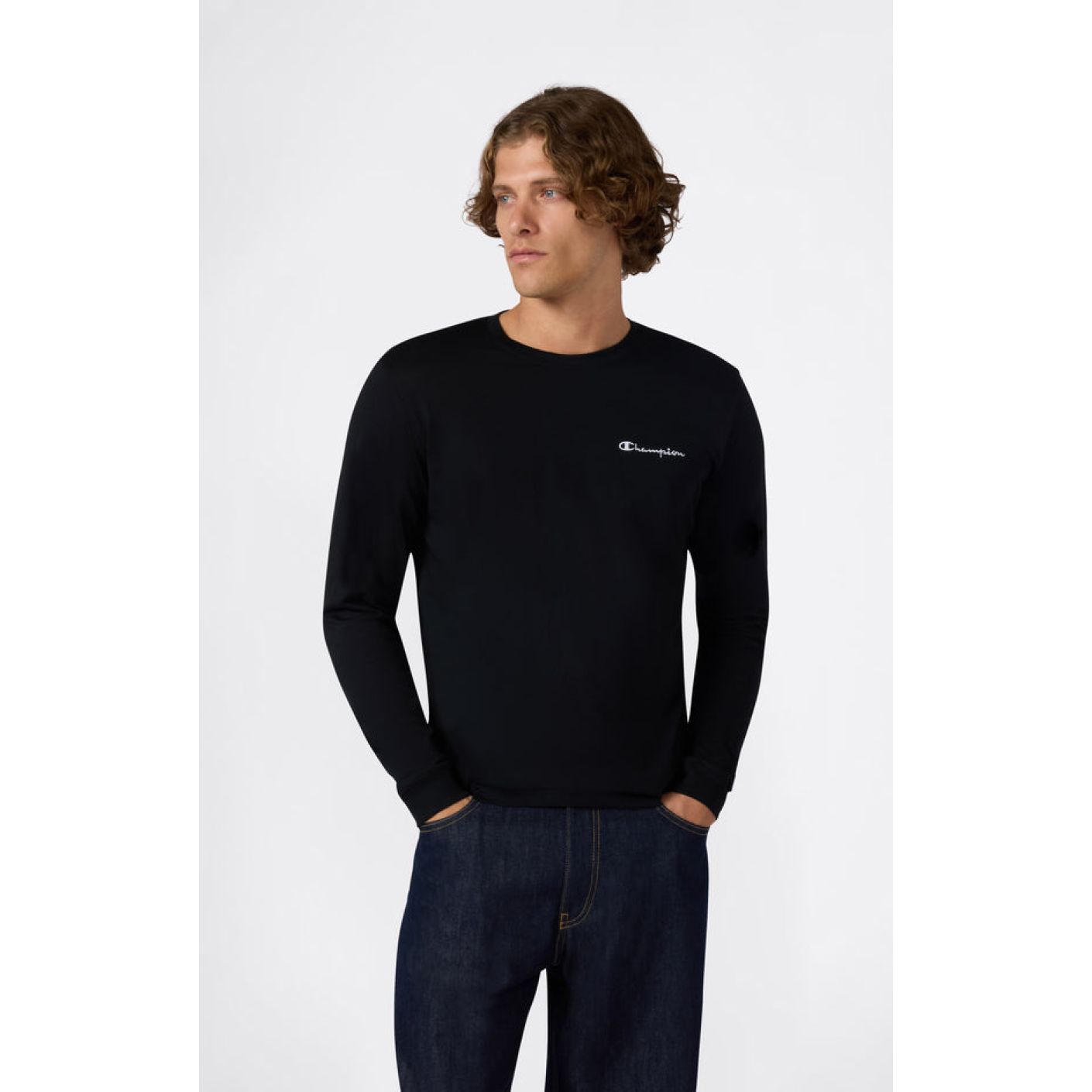 Champion T-Shirt manica lunga Icons Nera da Uomo