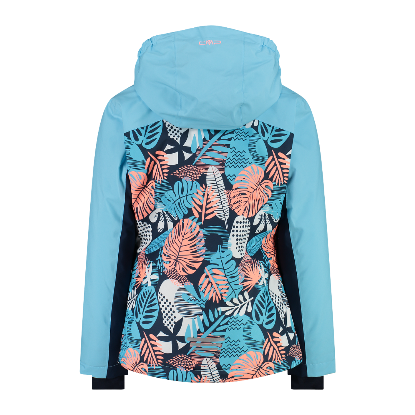 CMP Giacca da Sci Cappuccio Staccabile Topazio/Blue Ink da Bambina