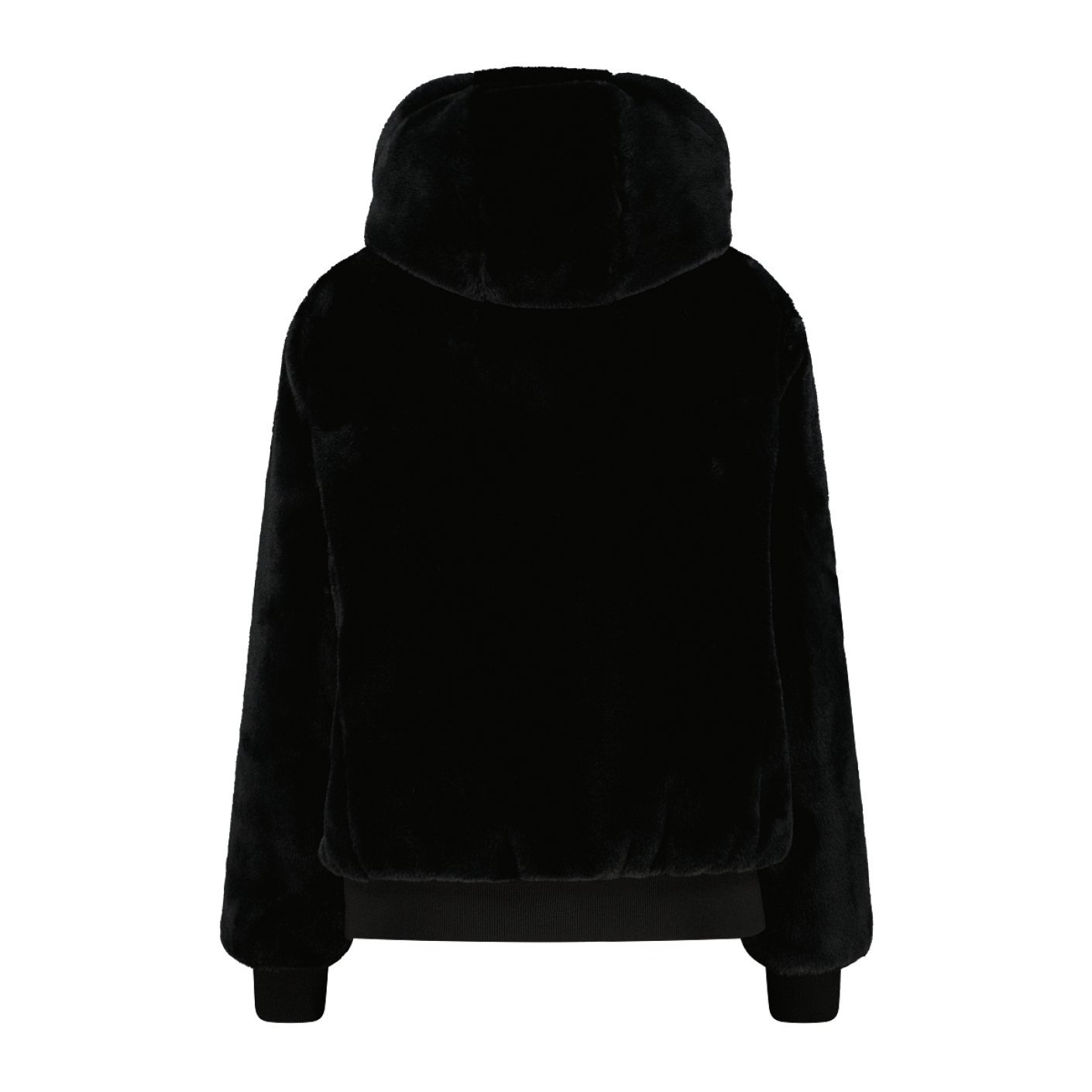 CMP Jacke aus Kunstfell mit Kapuze Schwarz für Damen