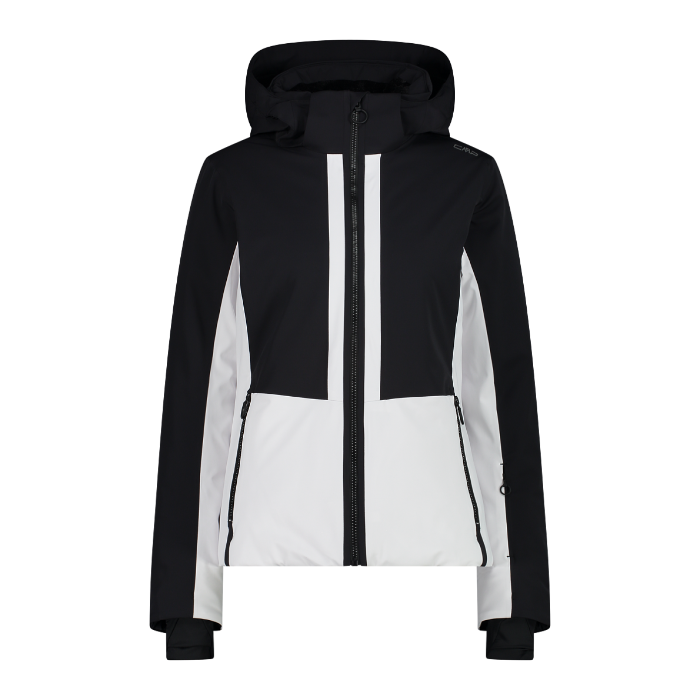 CMP Giacca in French Twill con cappuccio staccabile Nera da Donna