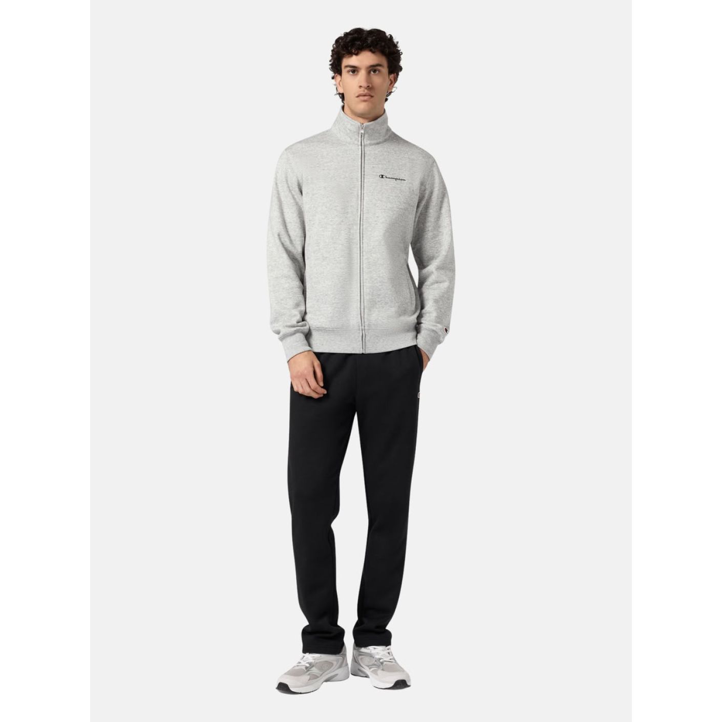 Champion Tuta Full Zip Grigia da Uomo