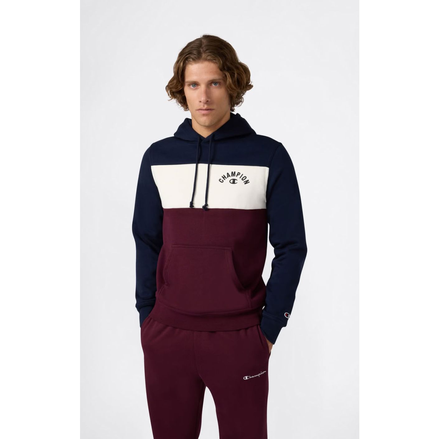 Champion Hoodie Icons with Fleece Lining Navy Blue for Men