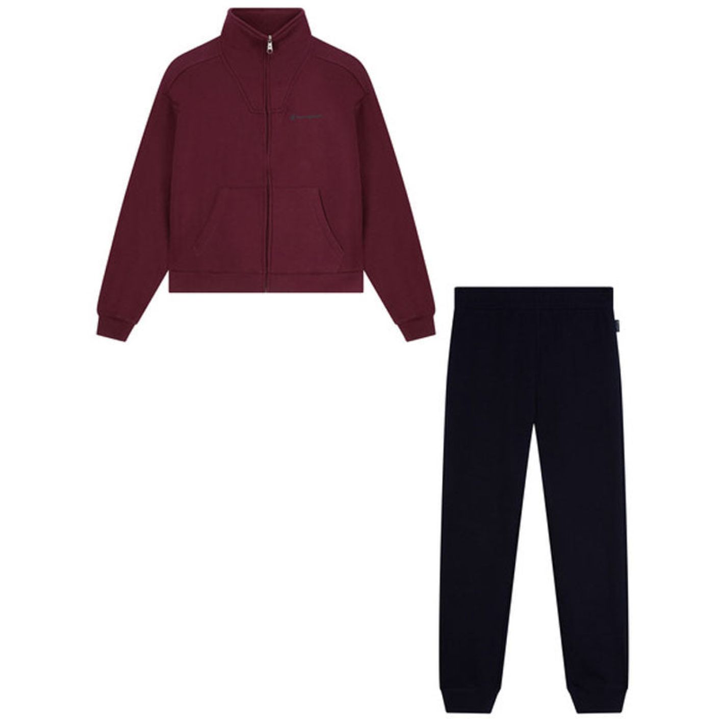 Champion Tuta Full Zip con interno felpato Bordeaux da Donna