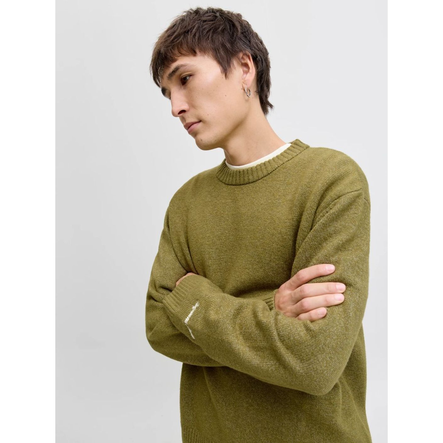 Jack & Jones Pullover Jornorrebro Olive Drab da Uomo