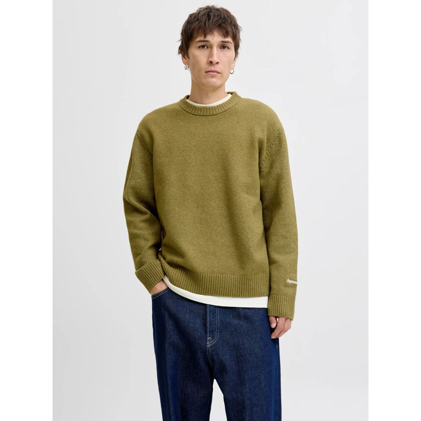 Jack & Jones Pullover Jornorrebro Olive Drab da Uomo