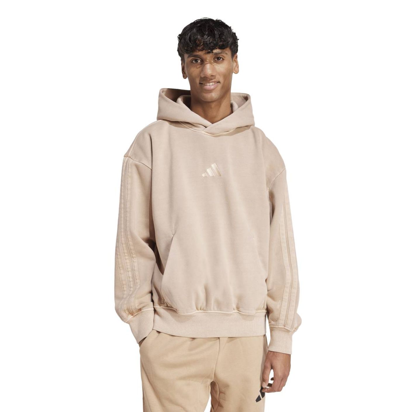 Adidas Felpa con Cappuccio All Seasons Beige