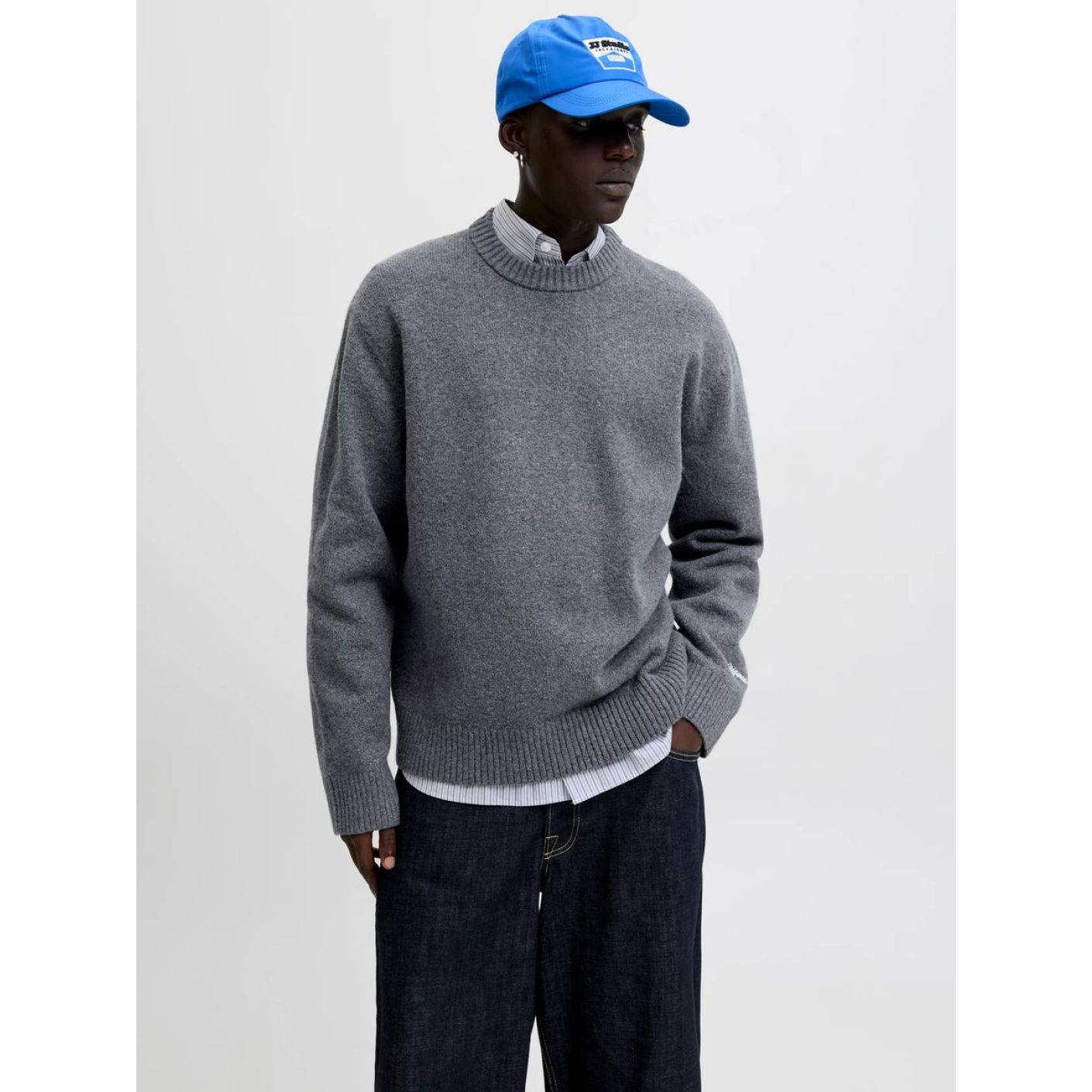 Jack & Jones Pullover Jornorrebro Dark Grey Melange da Uomo