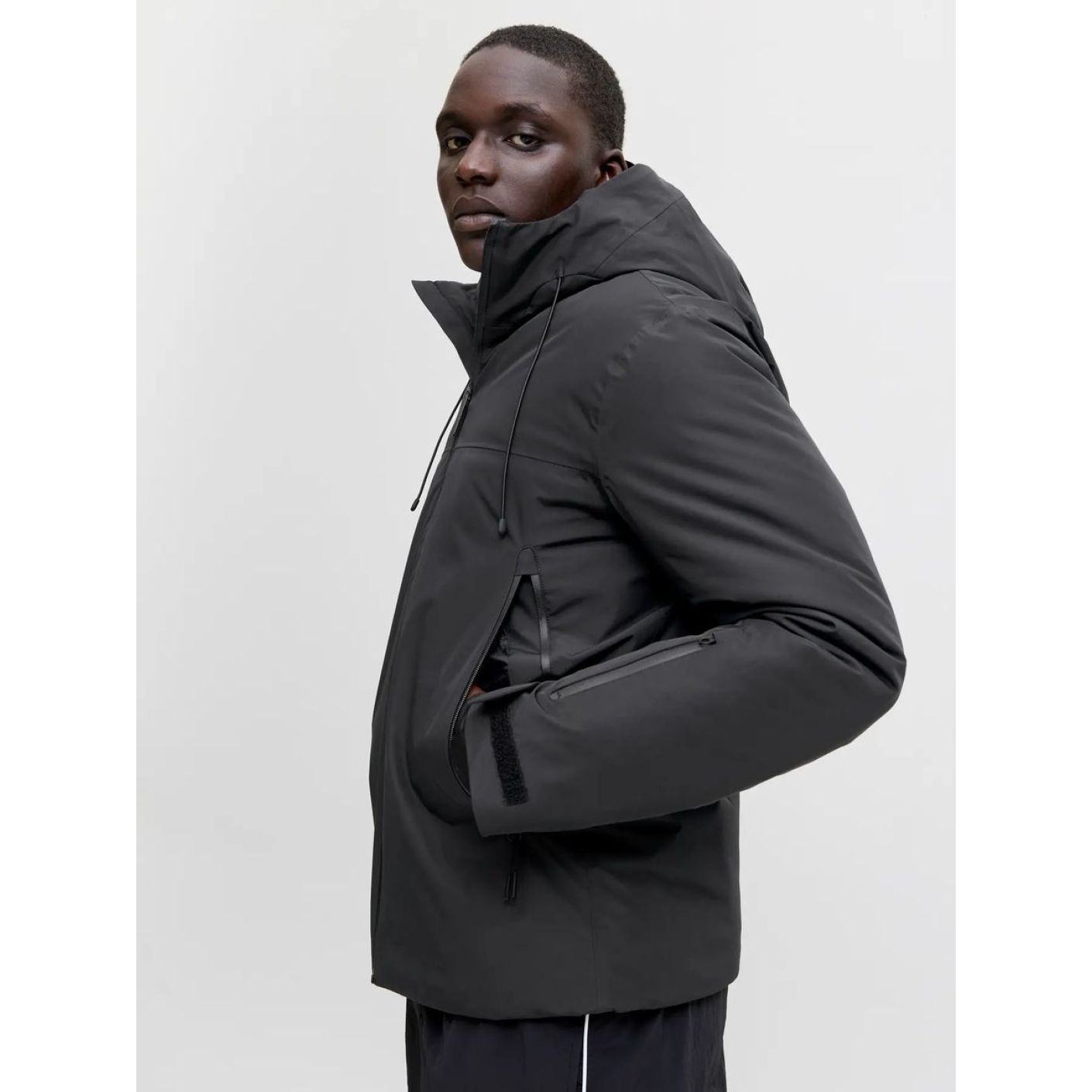 Jack & Jones Jcofusion Technical Black Jacket for Men