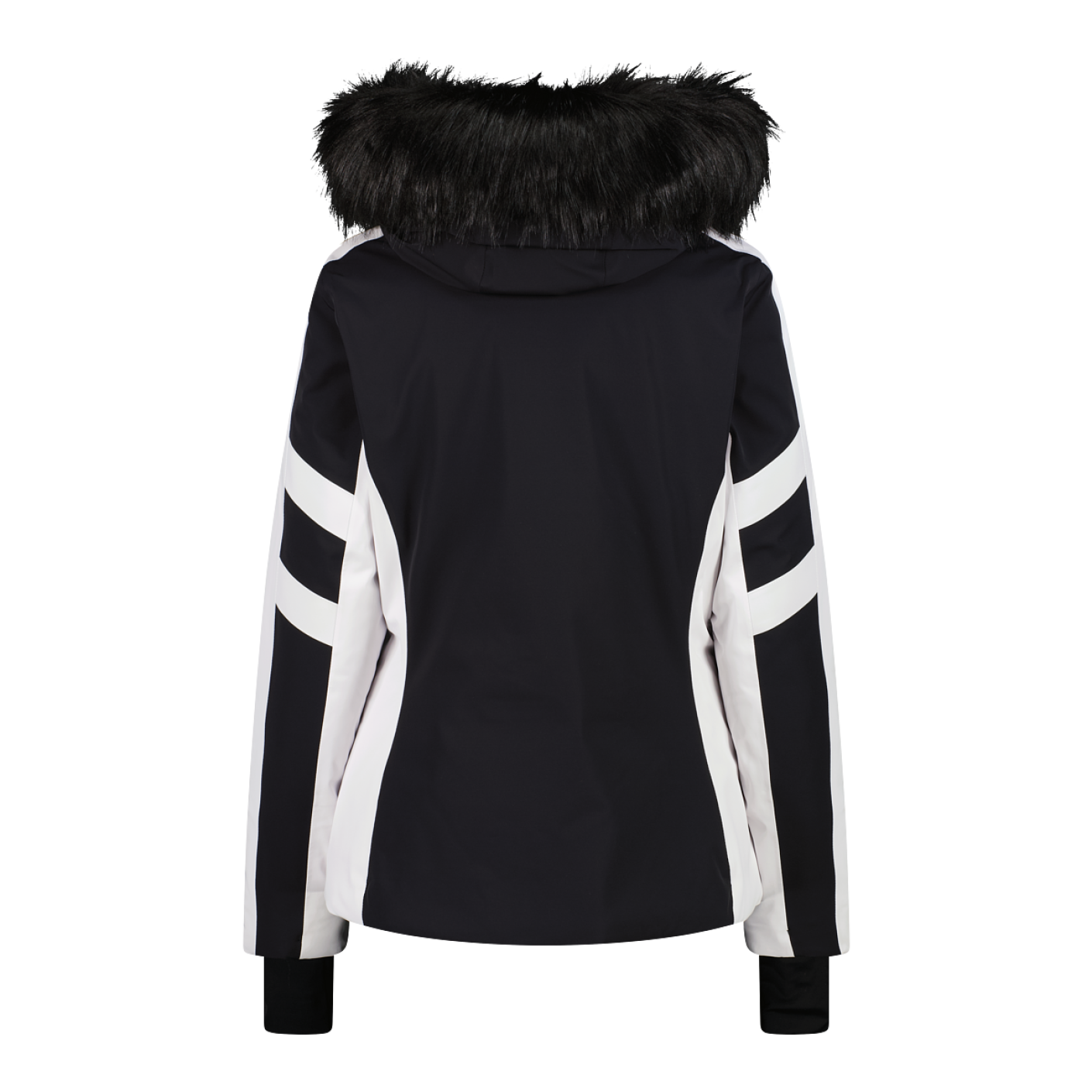 CMP Giacca sci in Twill con cappuccio staccabile in ecopelliccia Nera da Donna