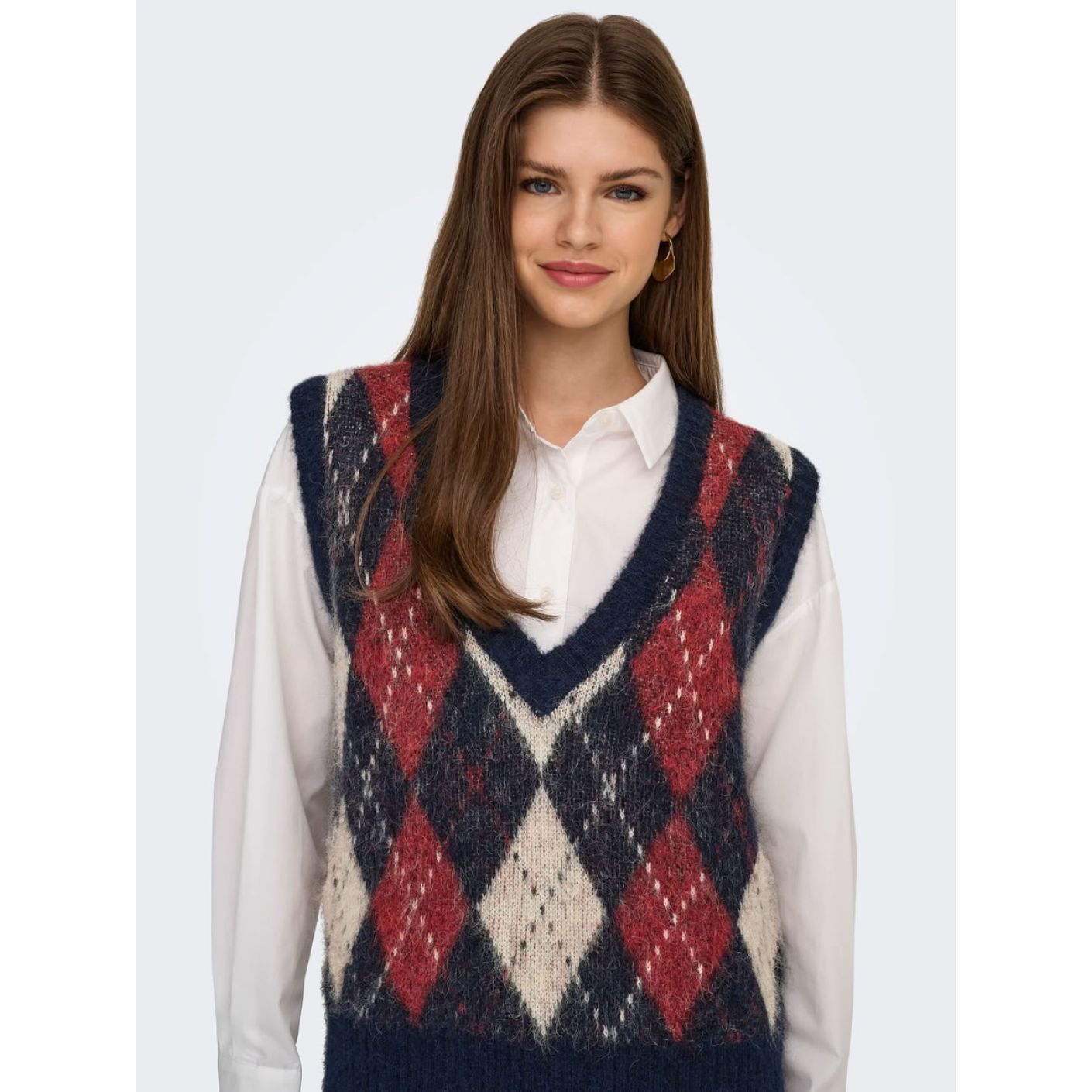 Only Knit Gilet Onlnoeme life V-Neck Night Sky for Women