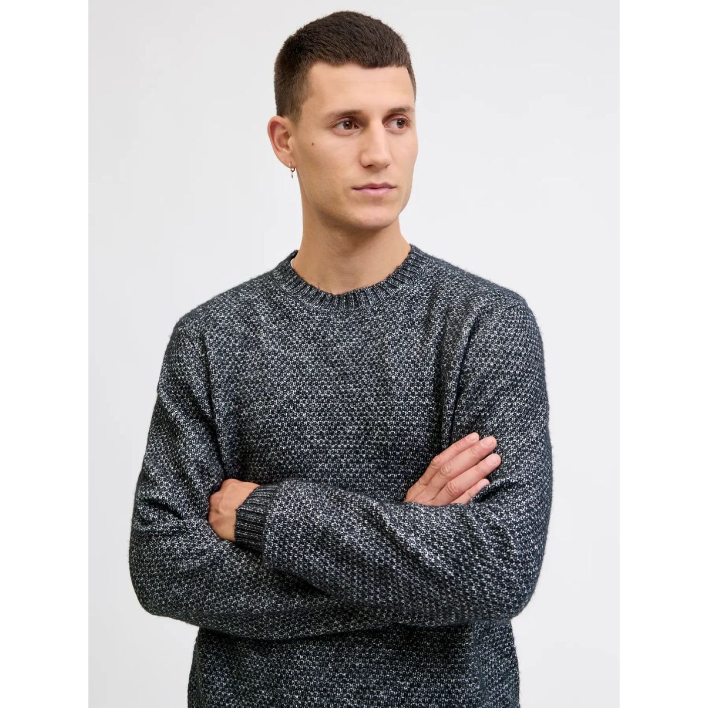 Jack & Jones Pullover mit Rundhalsausschnitt Jprblawilson Night Sky Melange für Herren