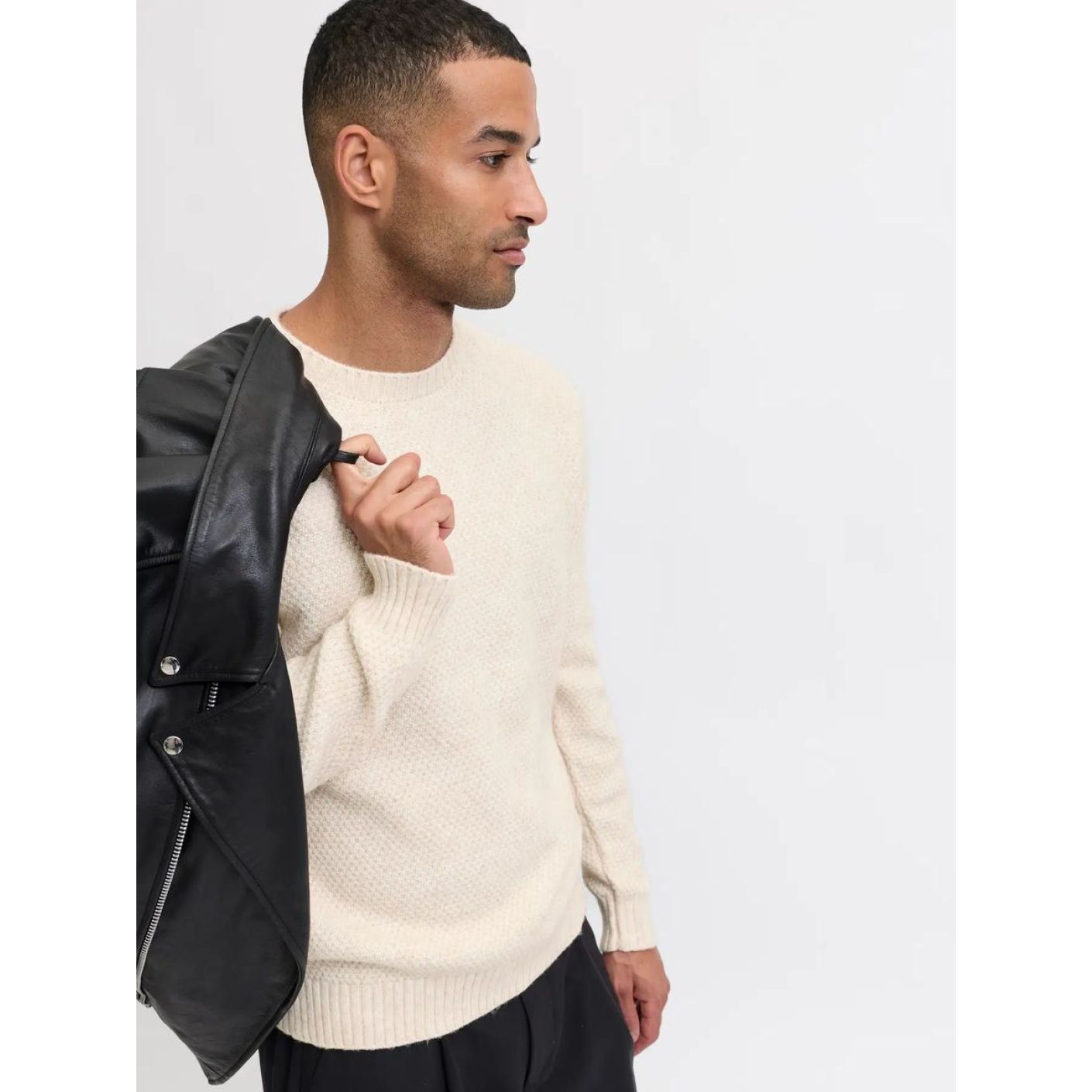 Jack & Jones Maglia a girocollo Jprblawilson Cloud Dancer Melange da Uomo  