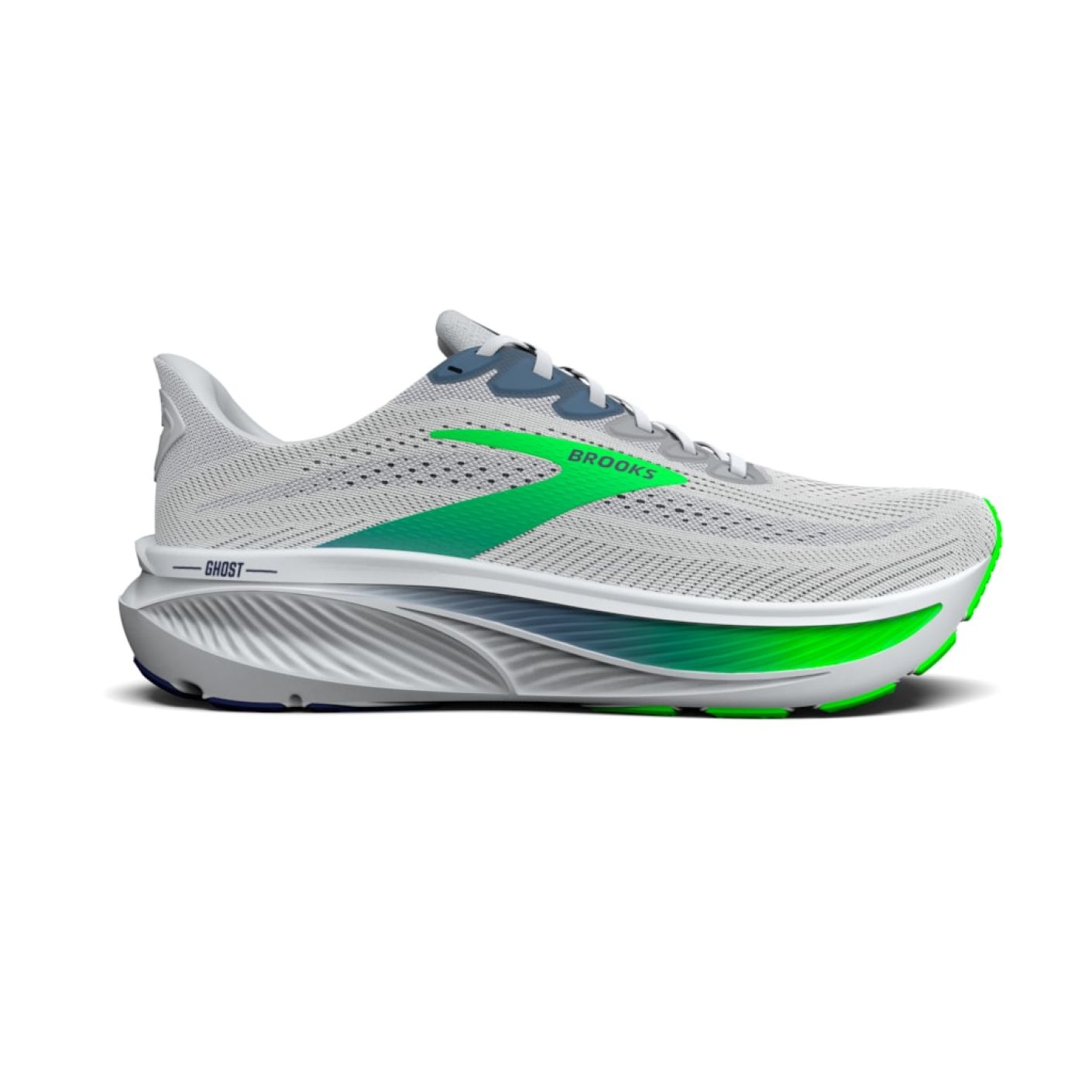 Brooks Ghost 17 Oyster/Beacon Blue/Gecko