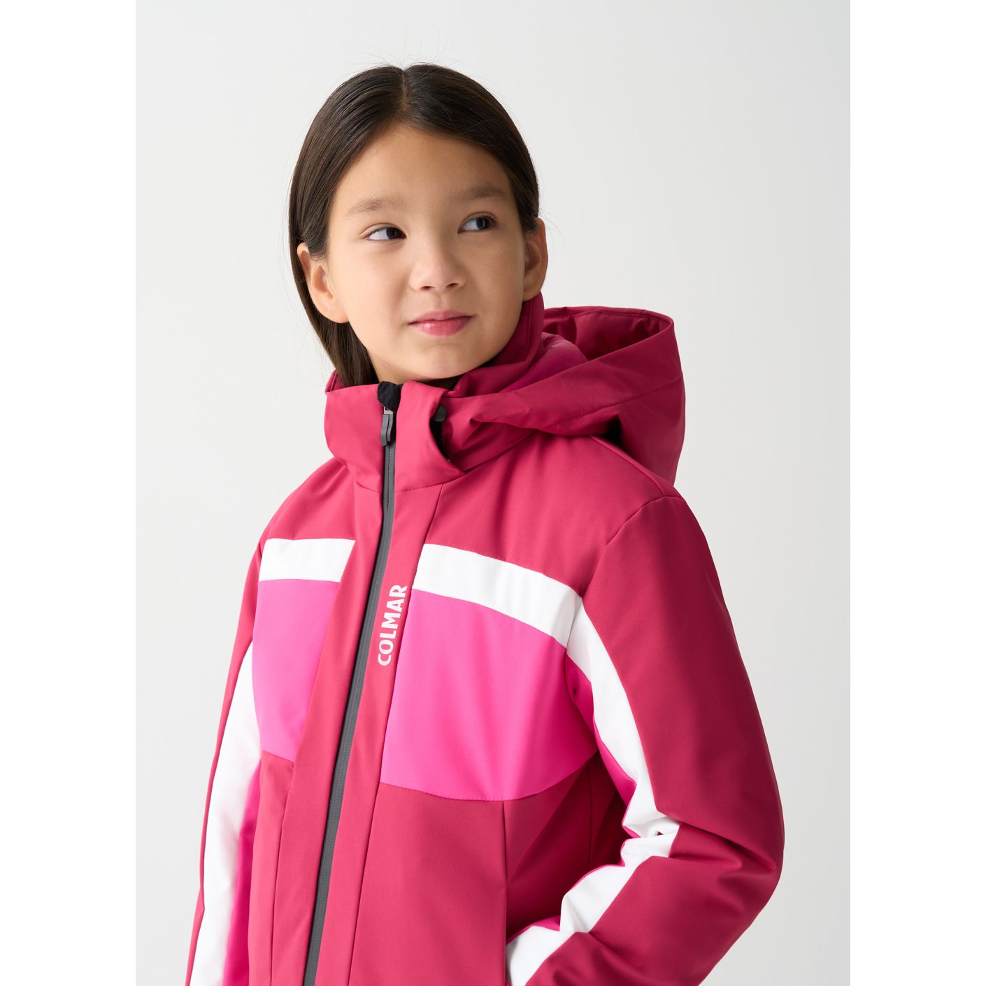Colmar Giacca da Sci Colorblock Bambina Rosa Ribes-Hot Pink Bianco