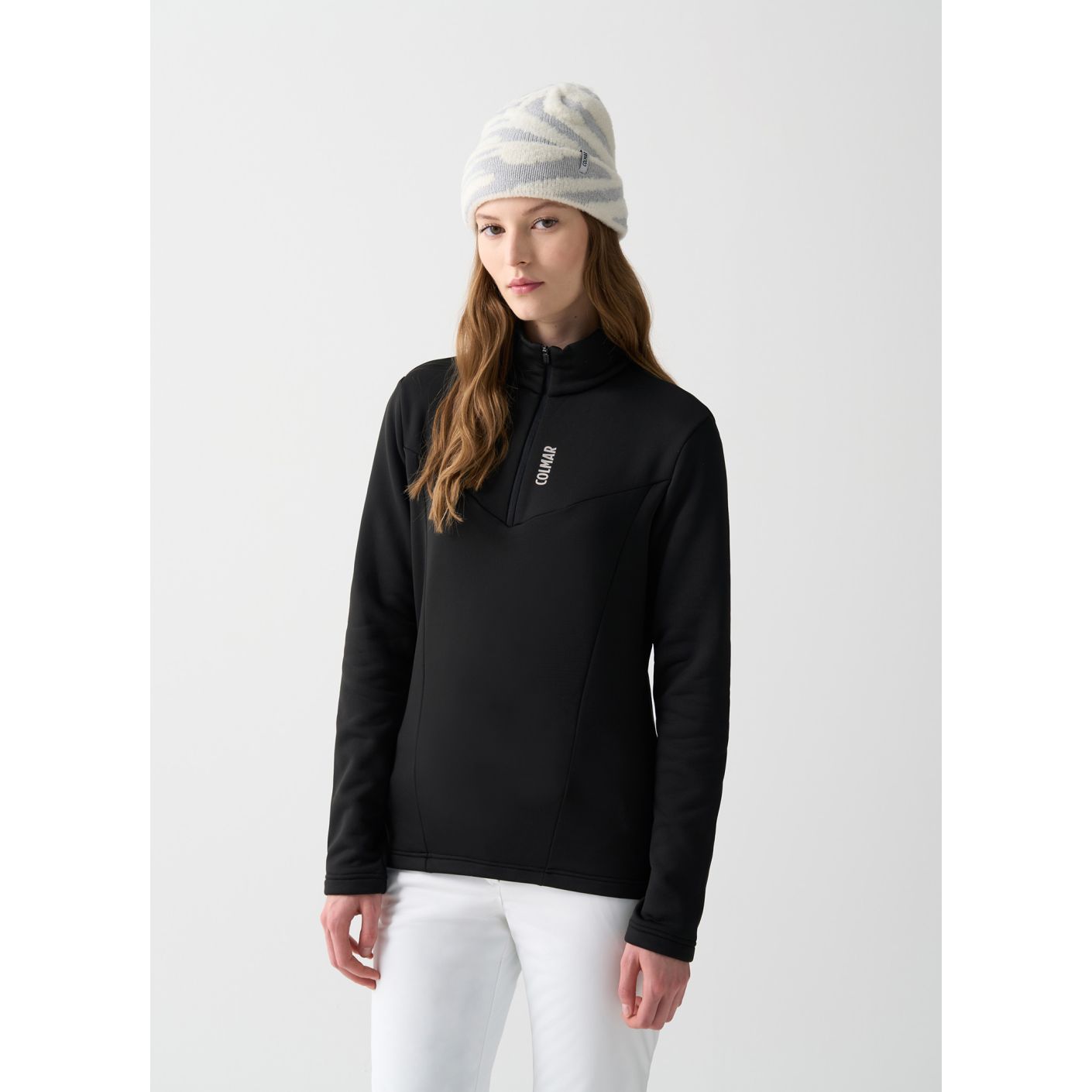 Colmar Stretch Pile Half Zip Black for Women