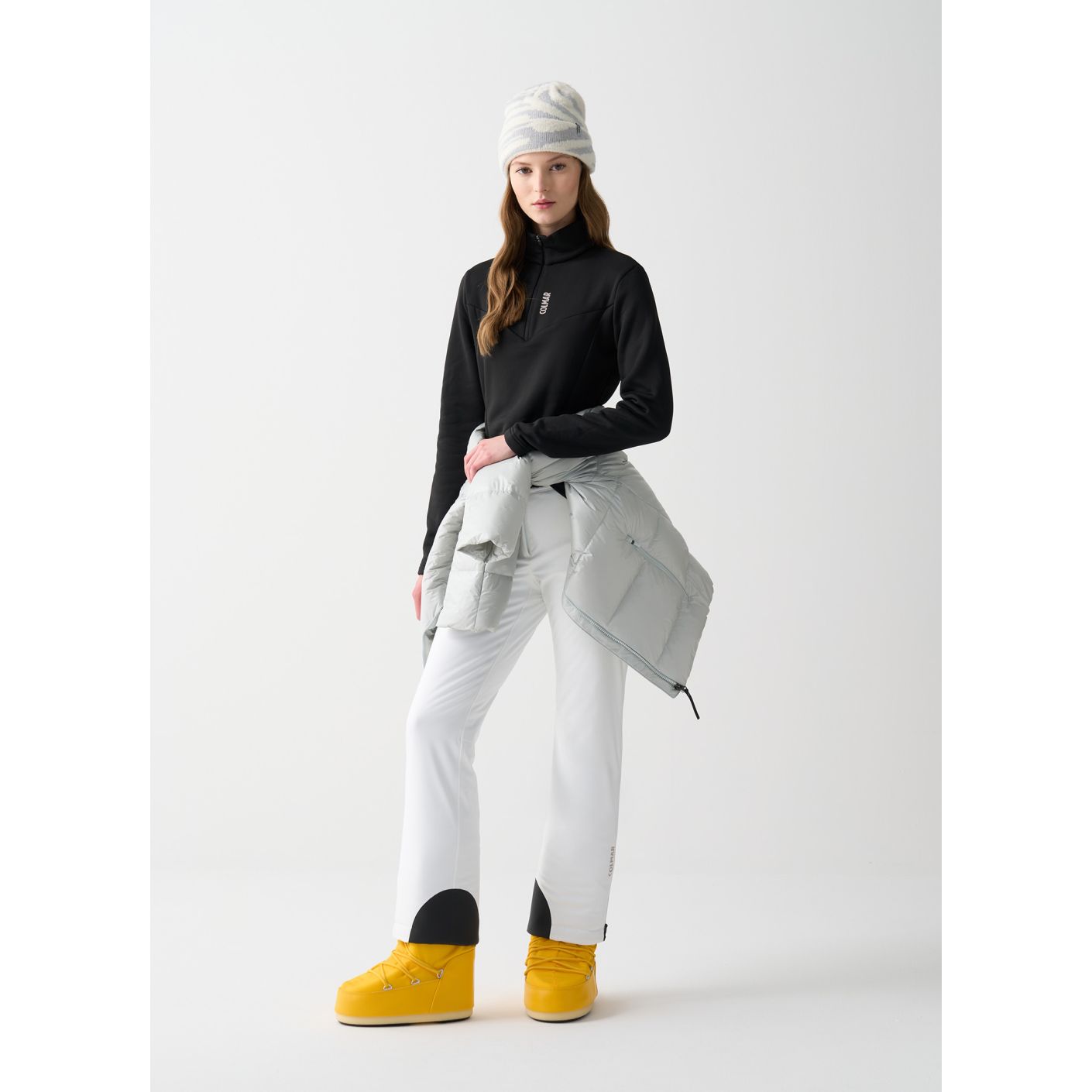 Colmar Stretch Pile Half Zip Black for Women