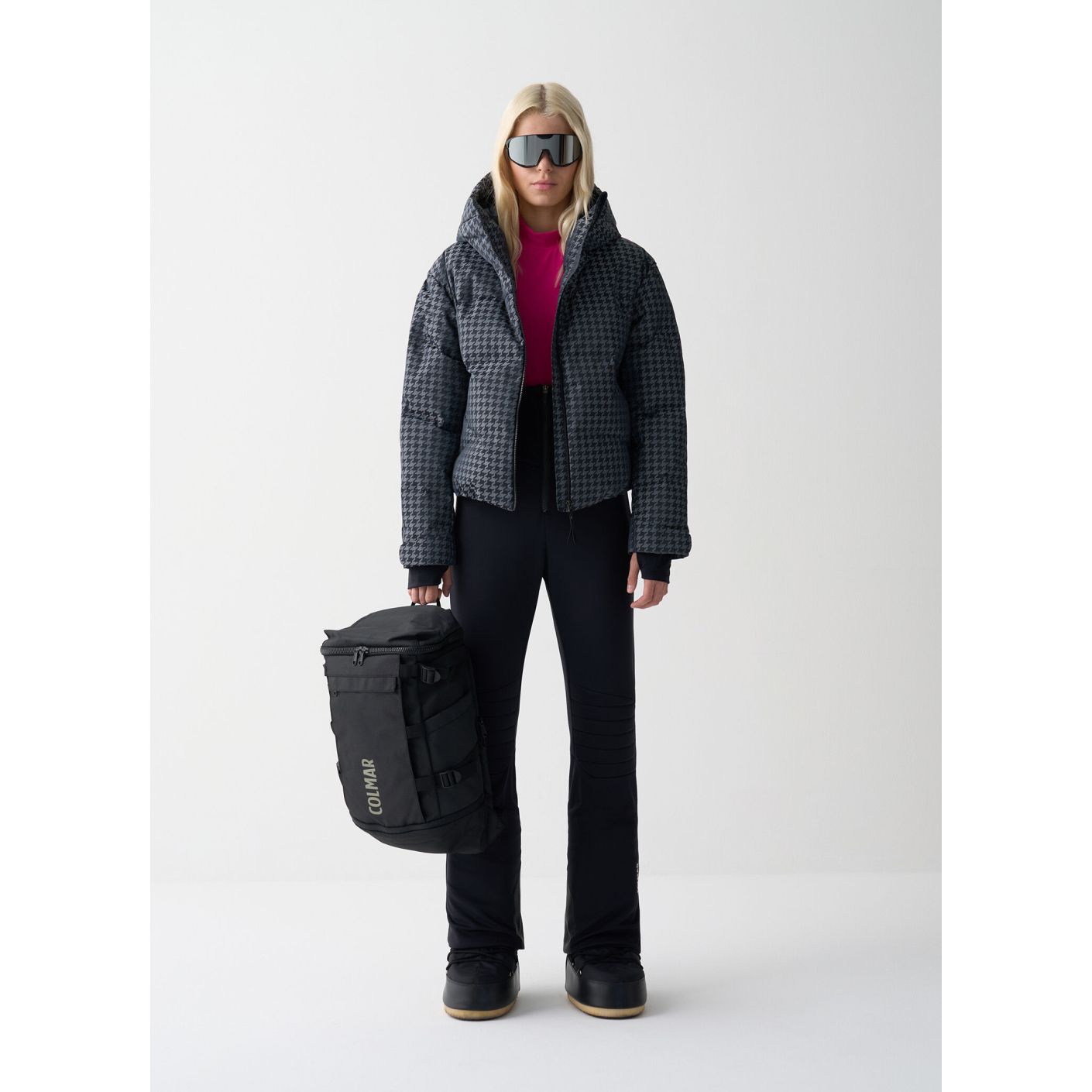 Colmar Piumino da Sci Pied de Poule Nero Fantasia da Donna