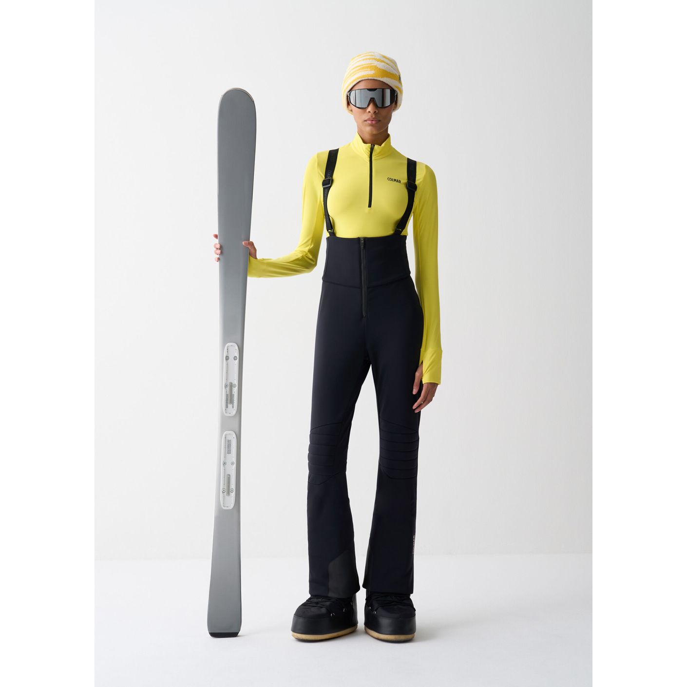 Colmar Salopette da Sci in Softshell Shape Nera da Donna