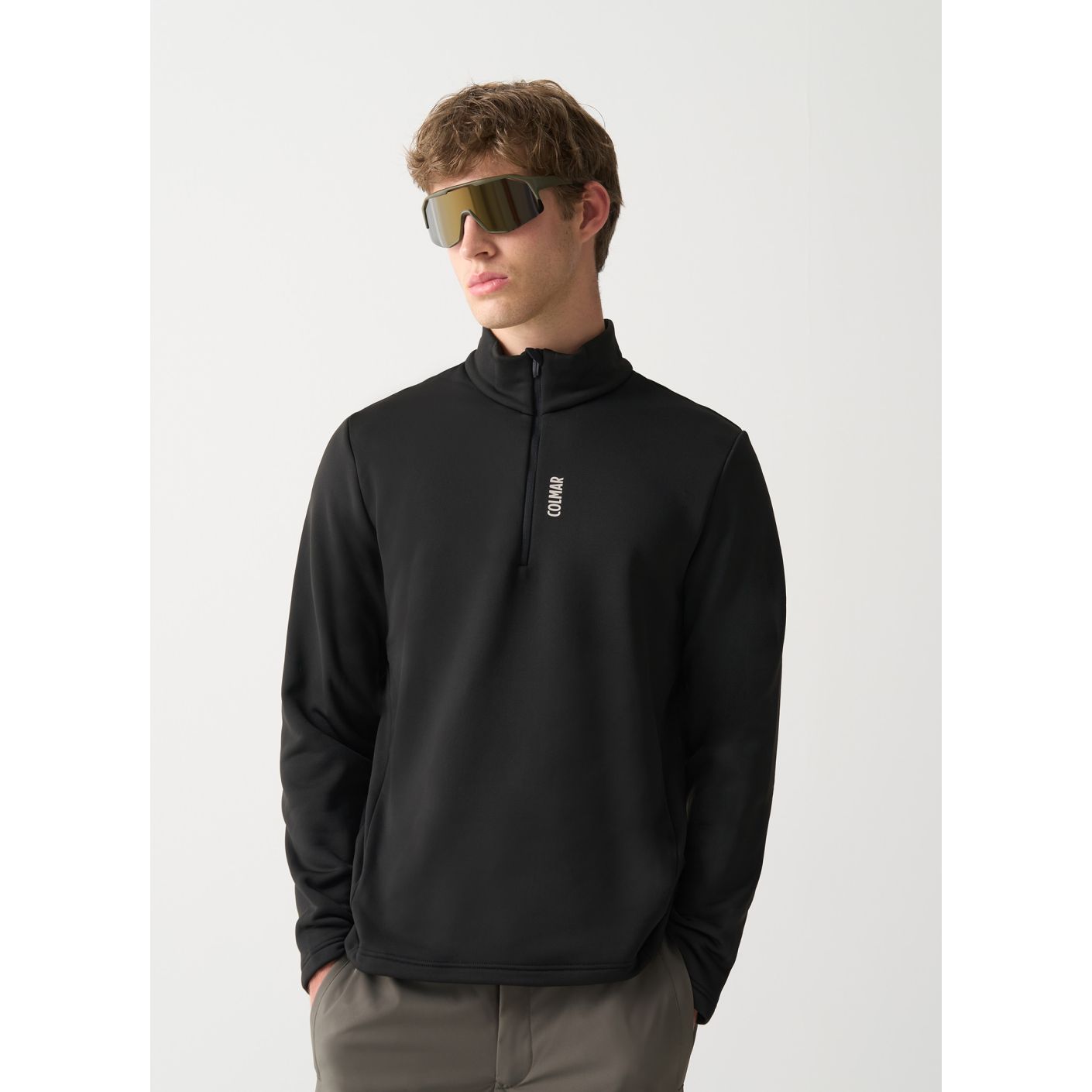 Colmar Maglia Sottogiacca Stretch Mezza Zip Nera da Uomo