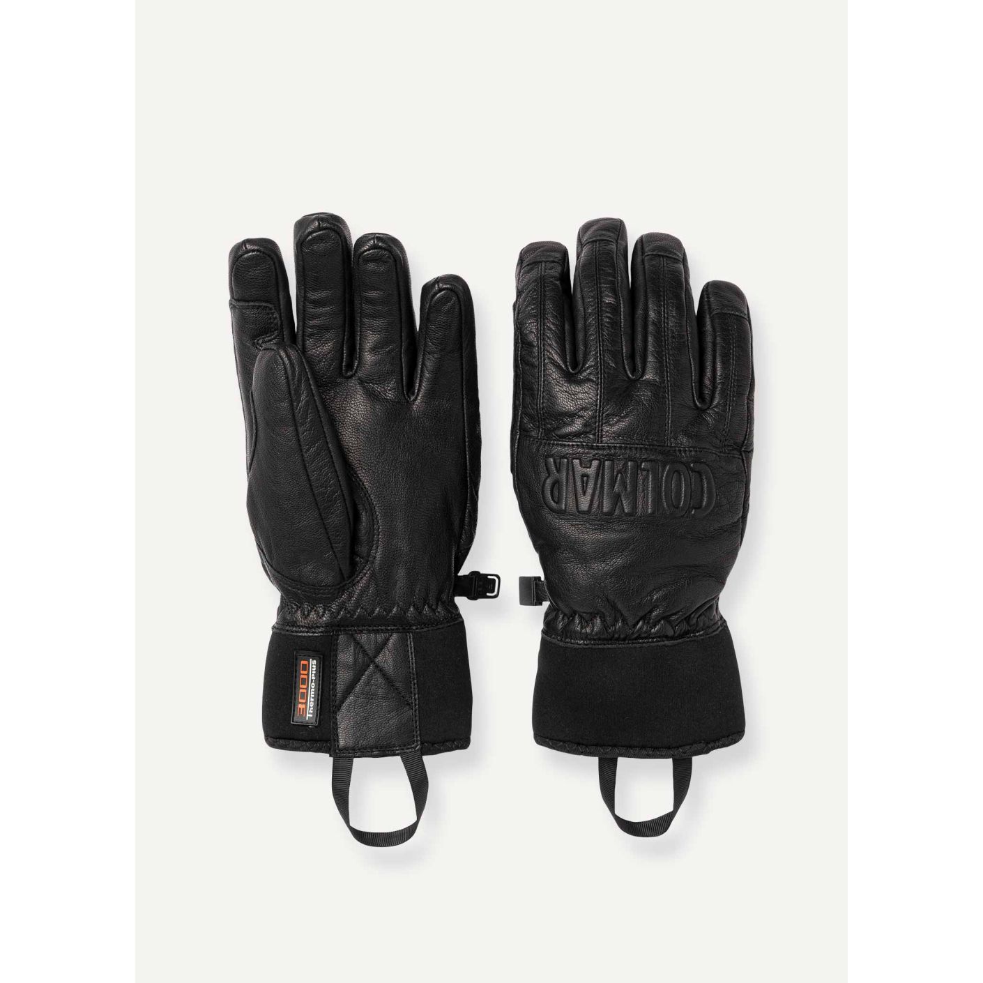 Colmar Men's Black Leather Ski Gloves