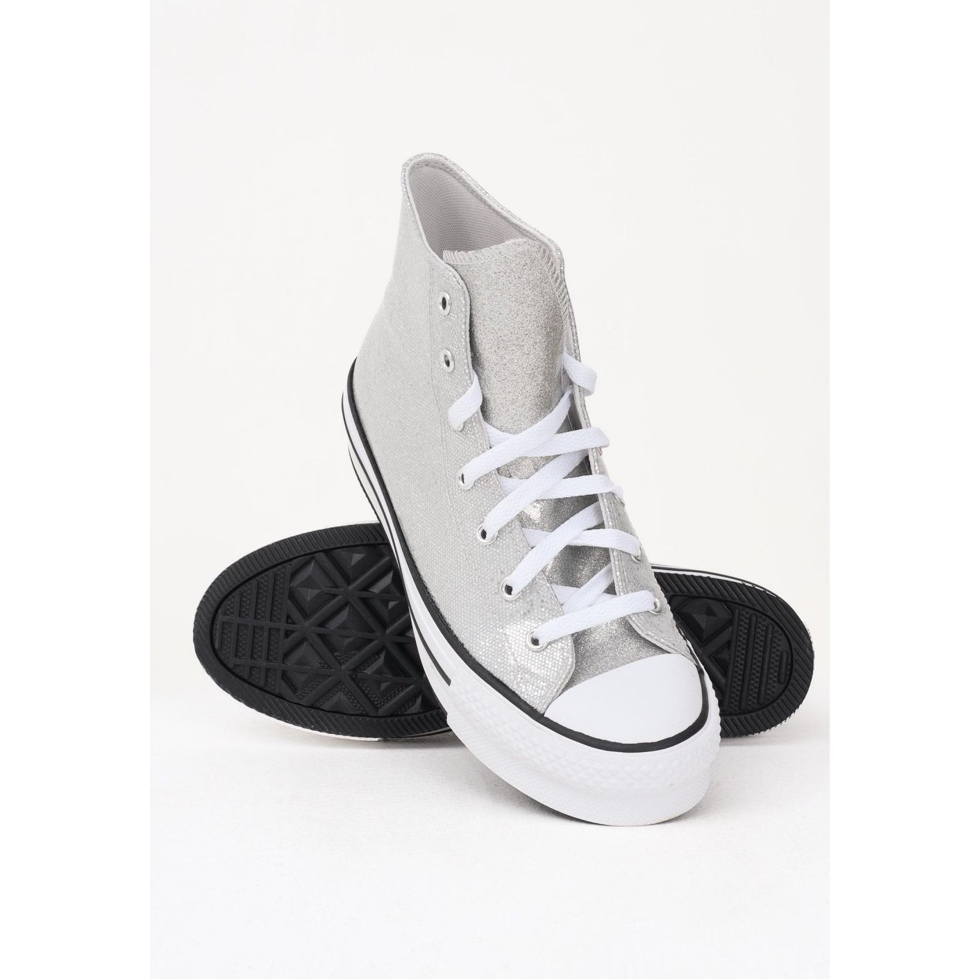 Converse Chuck Taylor All Star Eva Lift disco Glitter Argento da Donna