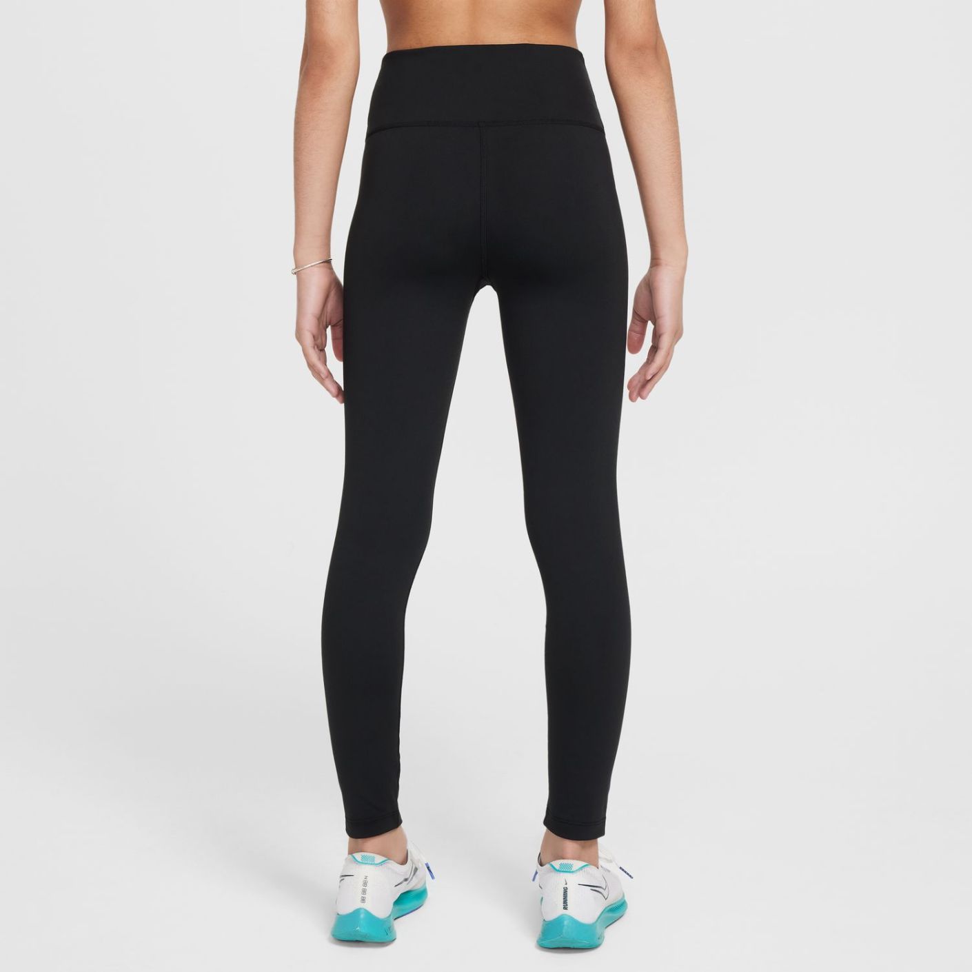 Nike Leggings vita alta One Dri Fit Black/White da Bambina
